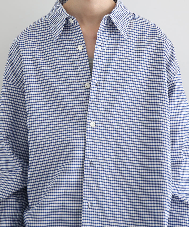 KAIKO Regular collar shirt "NAVY"