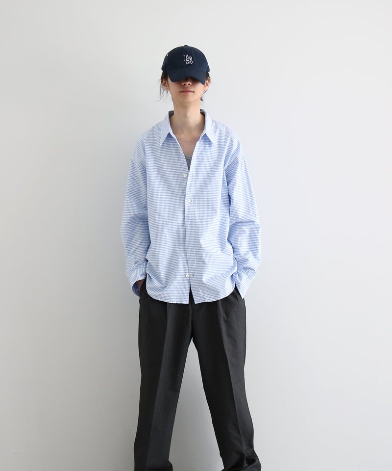 KAIKO Regular collar shirt "S.BLUE"