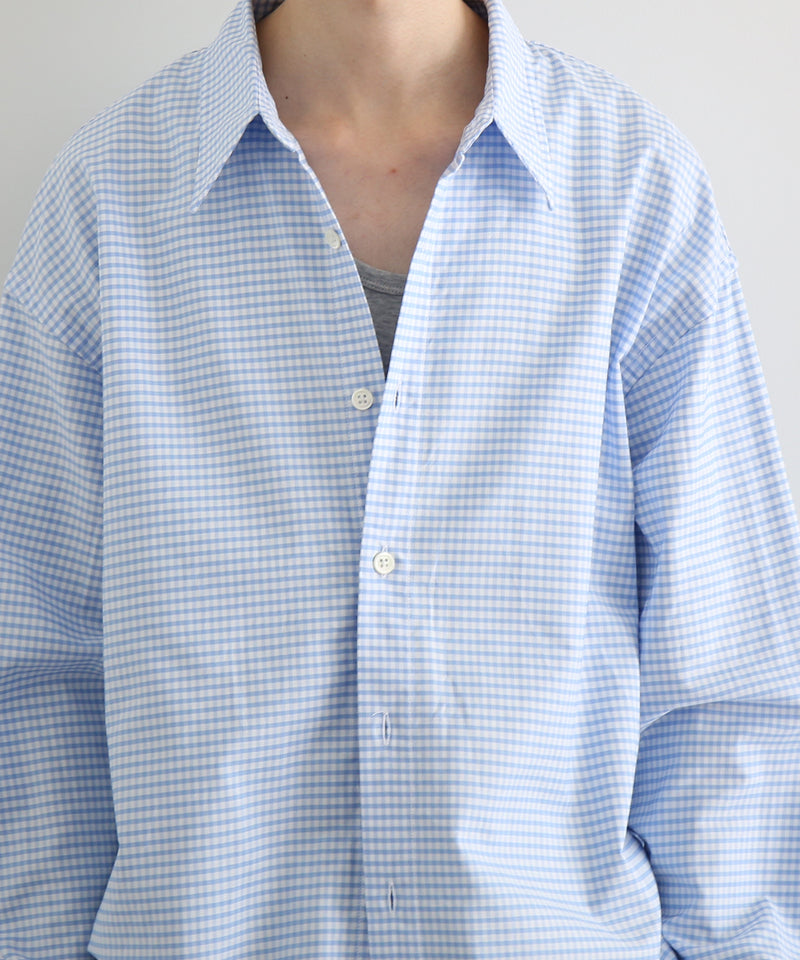 KAIKO Regular collar shirt "S.BLUE"