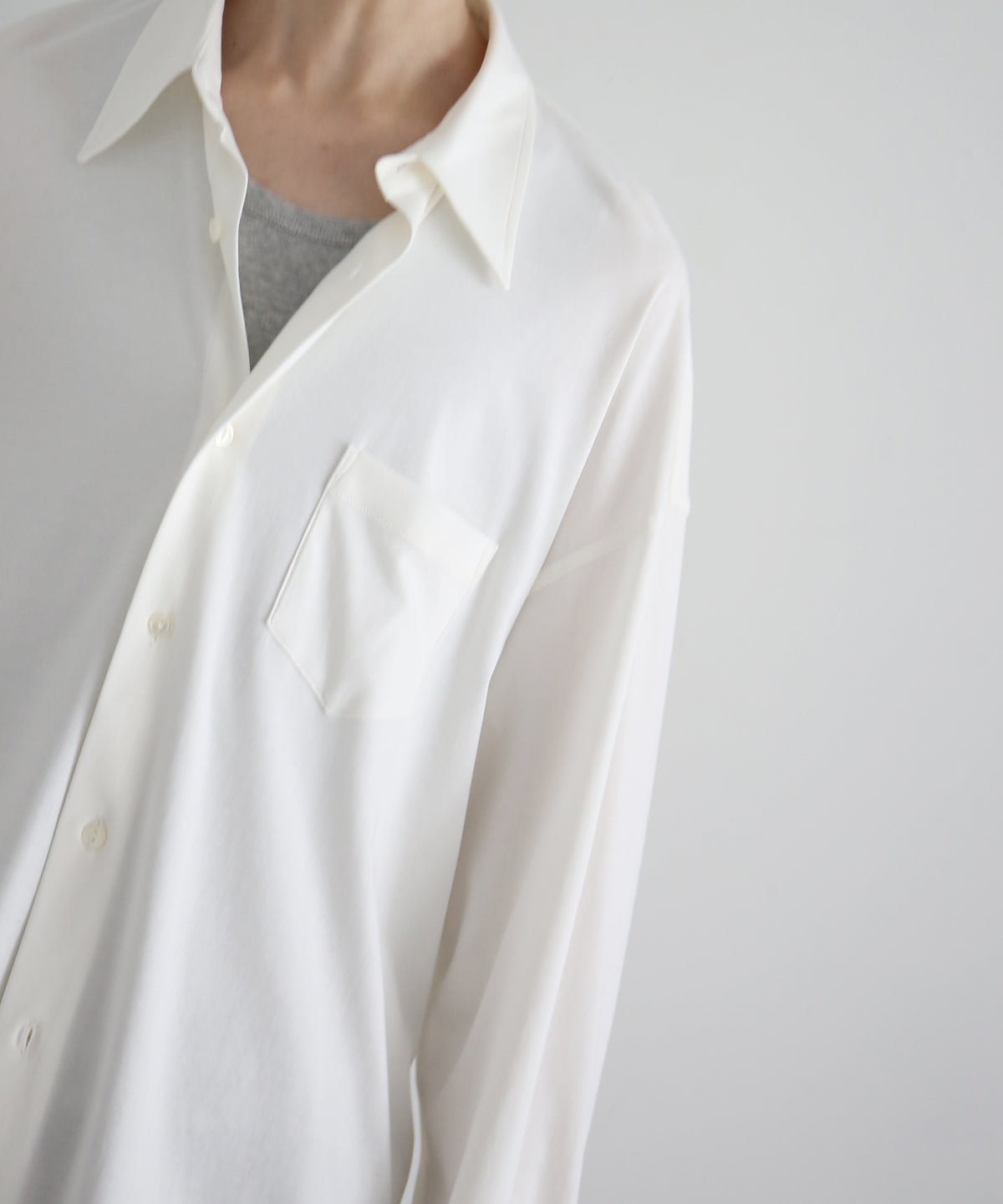 KAIKO Regular collar shirt "O.WHITE"