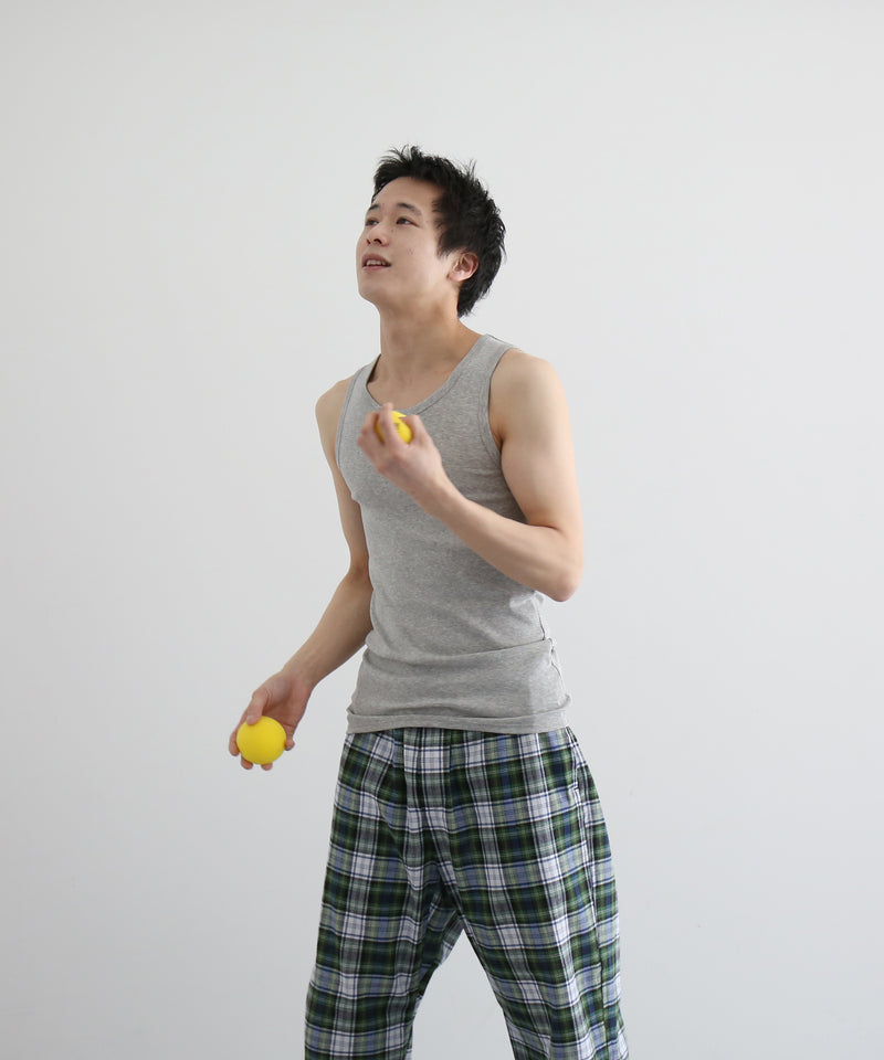KAIKO Rib tank top “TOP GRAY”