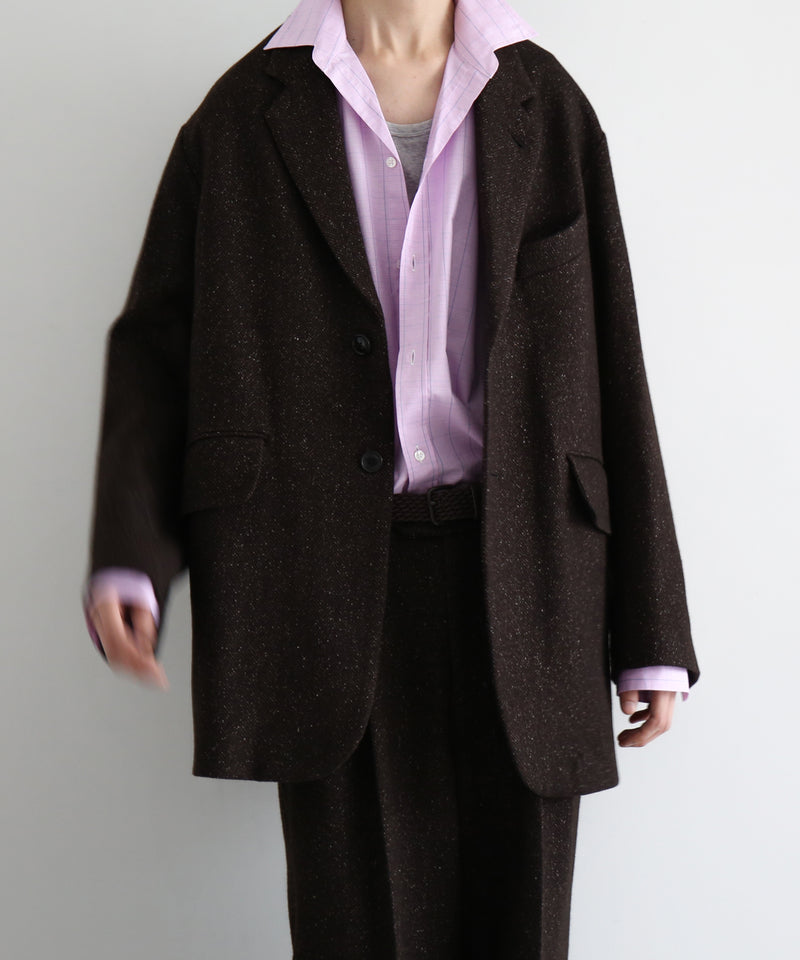 URU Silk napped tweed - over jacket "D.BROWN"