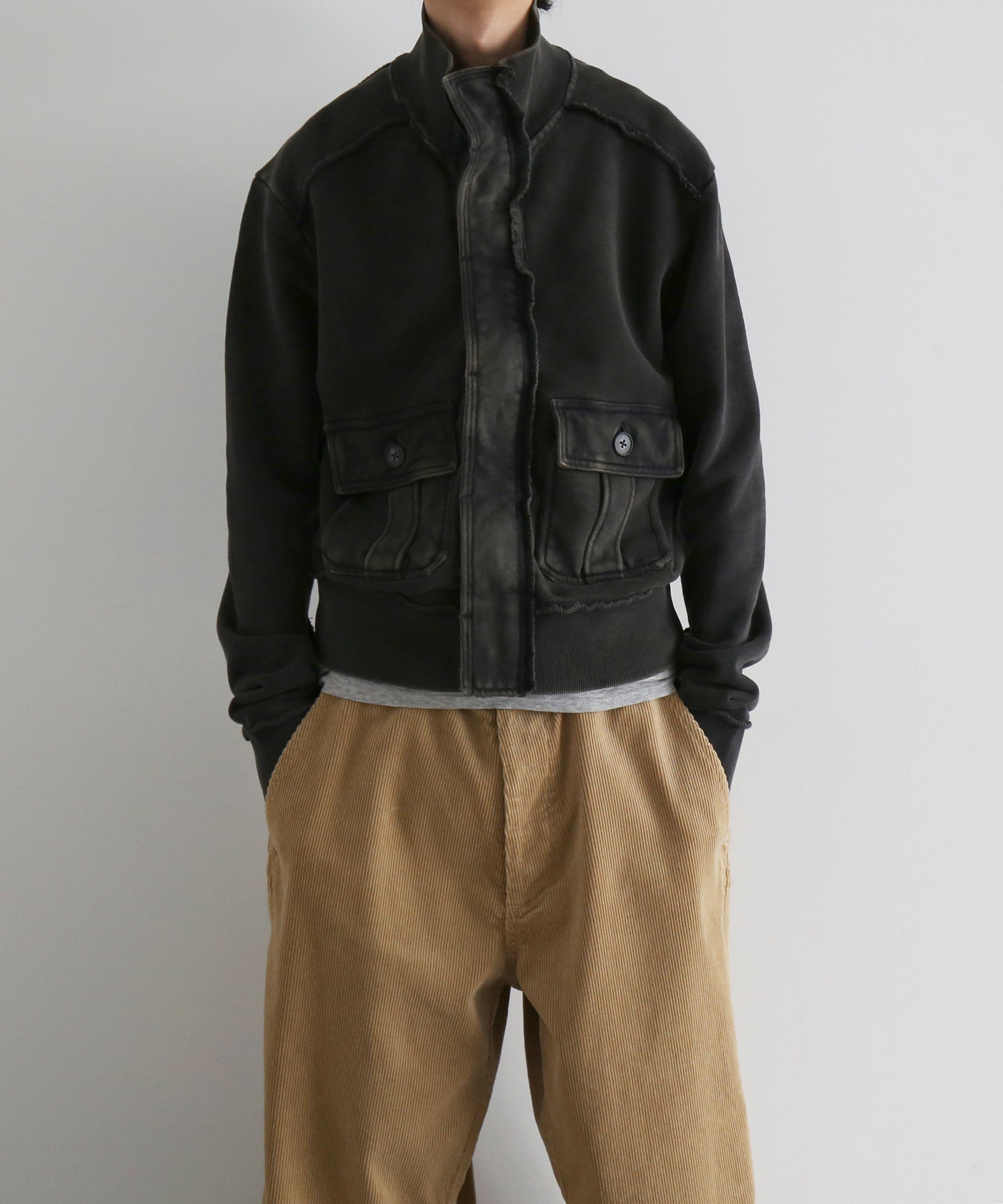 entire studios Supply track jacket "WASHED BLACK"