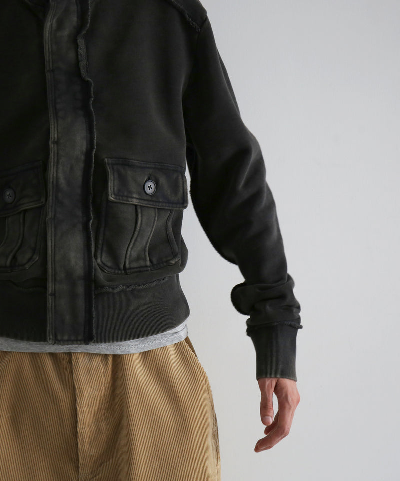 entire studios Supply track jacket "WASHED BLACK"