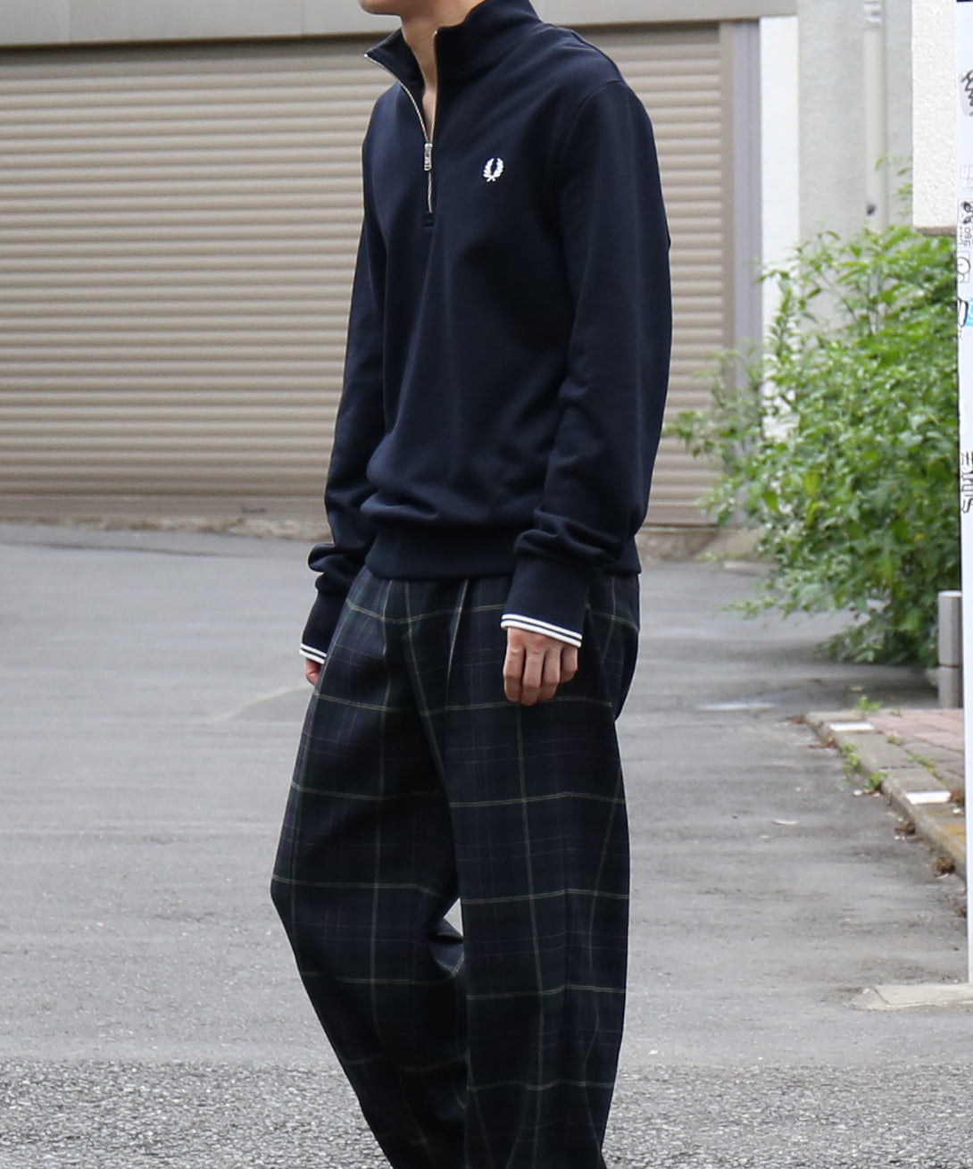 FRED PERRY Half zip sweatshirt "NAVY"