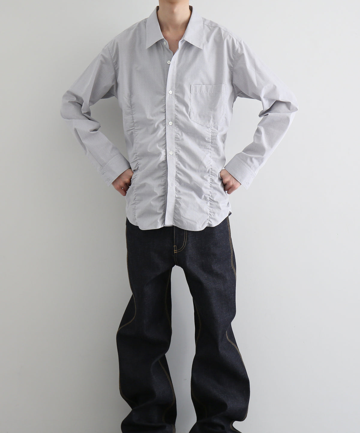 ABELIA EDOWARD GOUCHA Mens shirt "GREY"