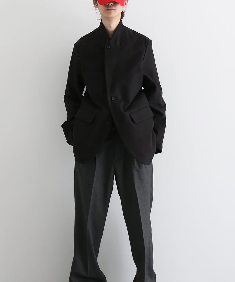 WHOWHAT Mole skin tailored jacket "BLACK"