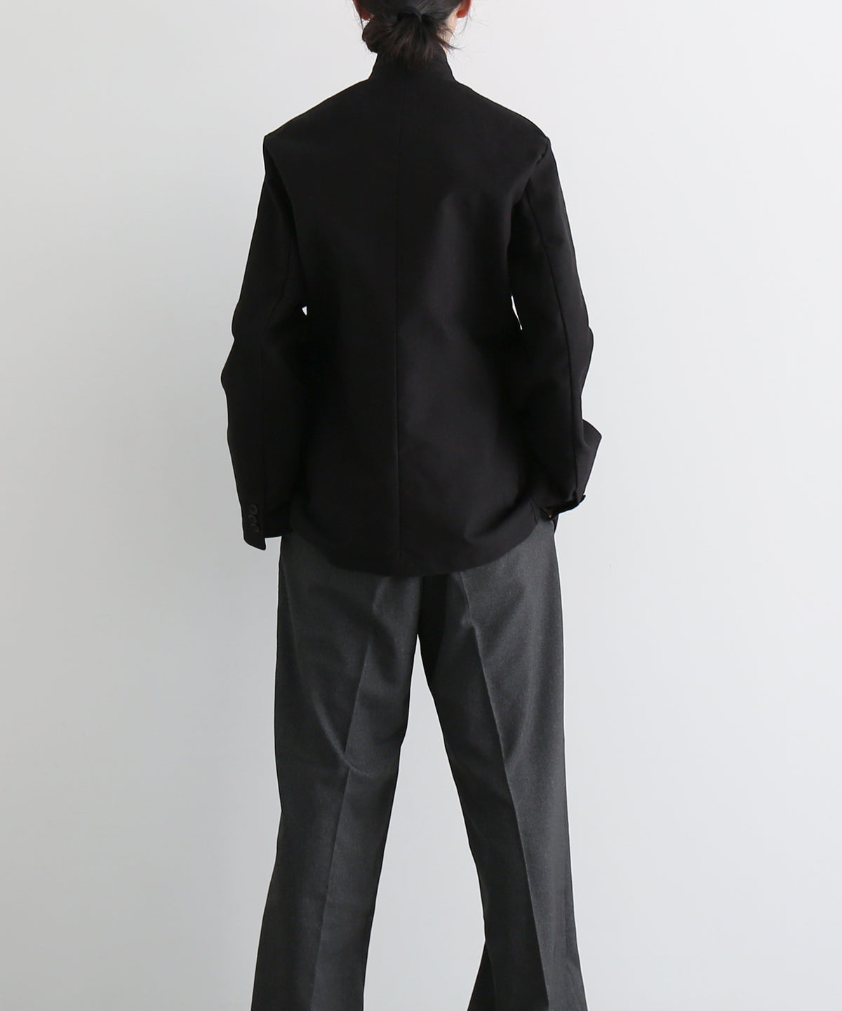 WHOWHAT Mole skin tailored jacket "BLACK"