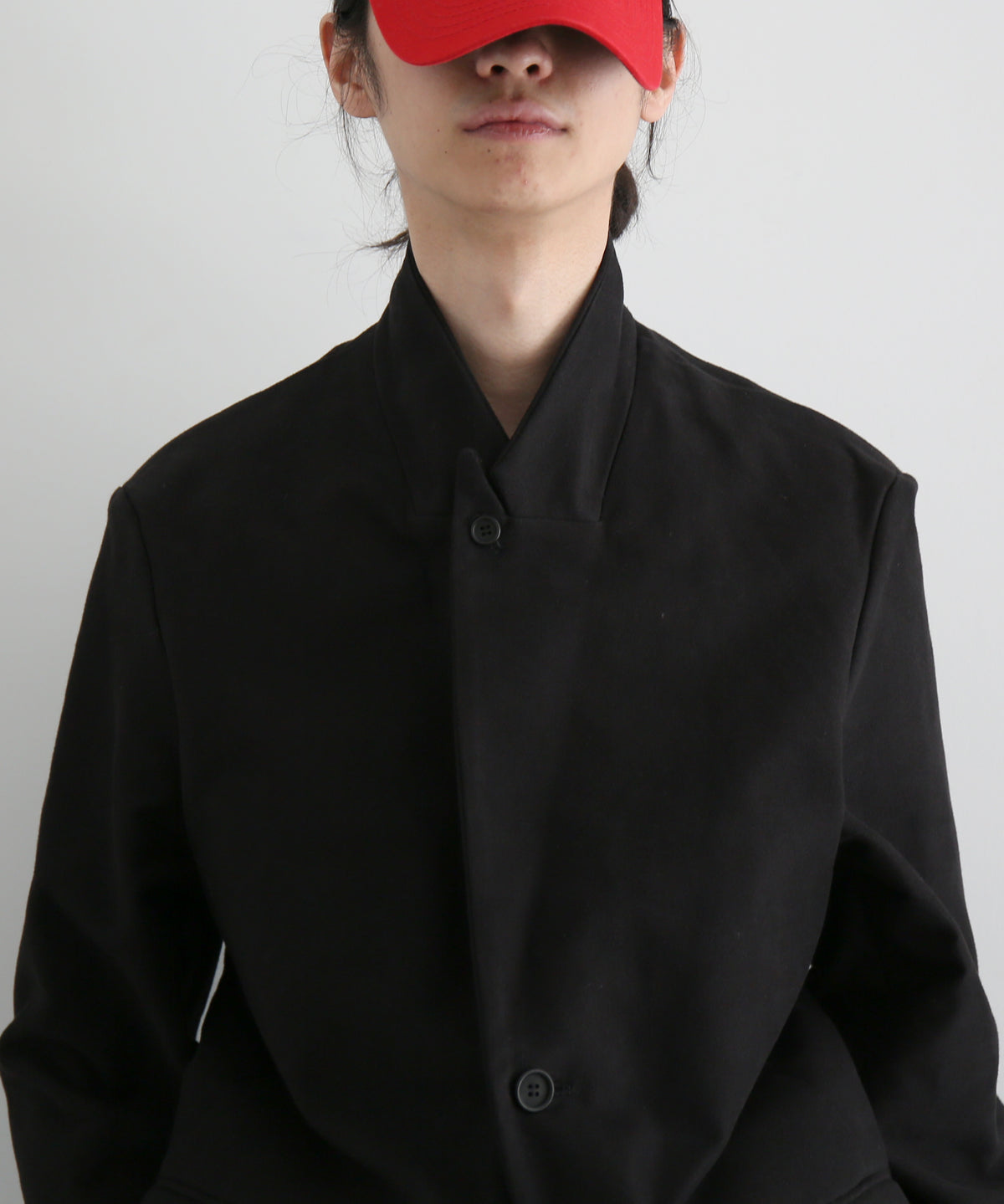 WHOWHAT Mole skin tailored jacket "BLACK"