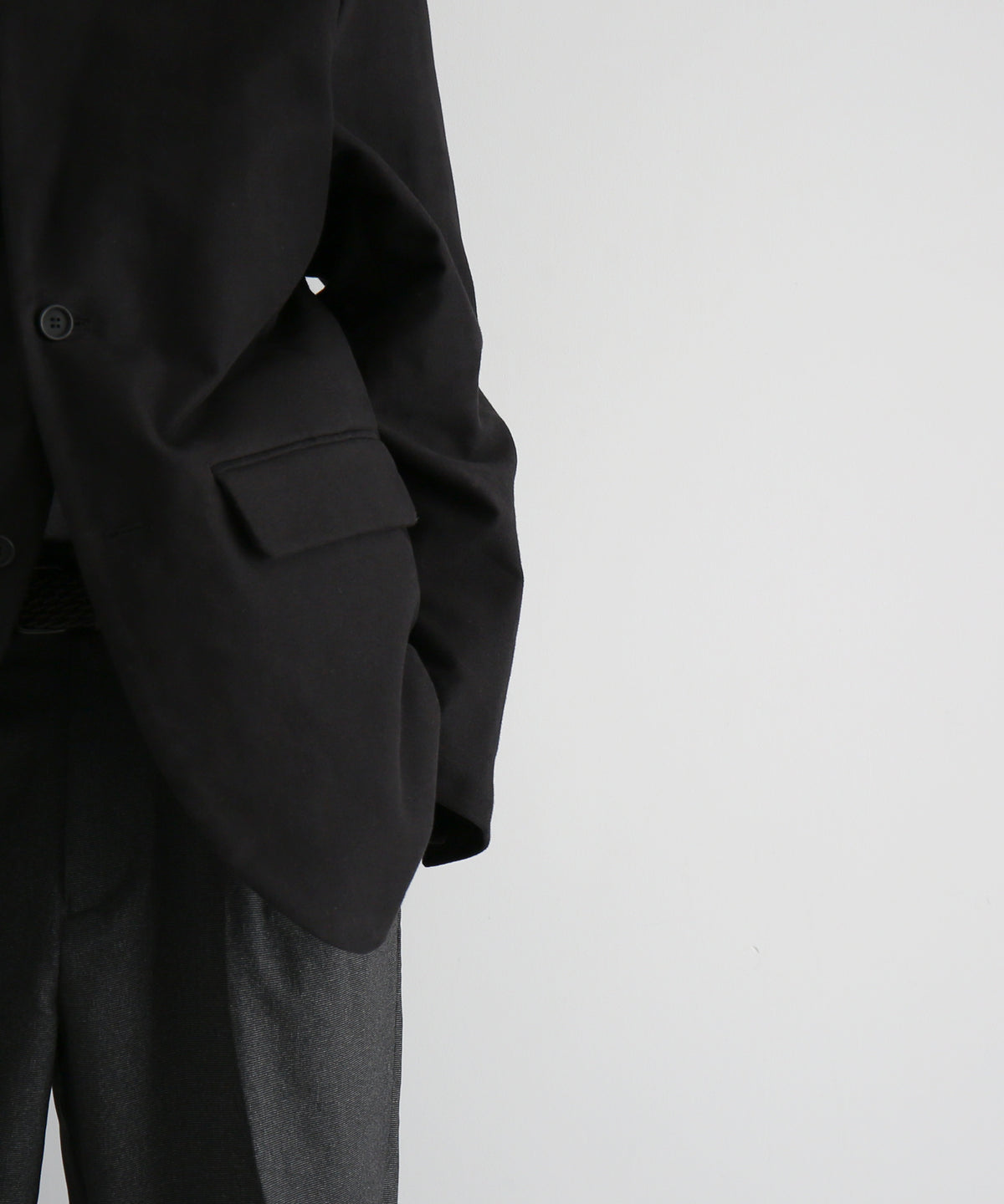 WHOWHAT Mole skin tailored jacket "BLACK"