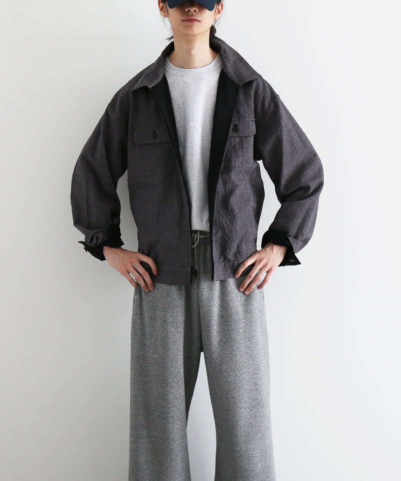 WHOWHAT Reversible blouson "BLACK×GRAY BLACK"
