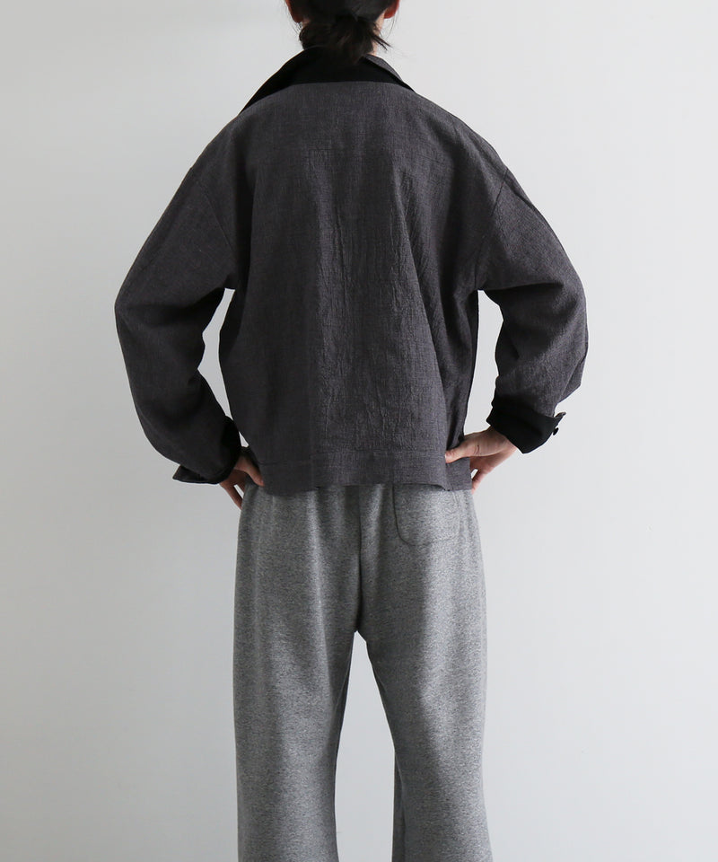 WHOWHAT Reversible blouson "BLACK×GRAY BLACK"