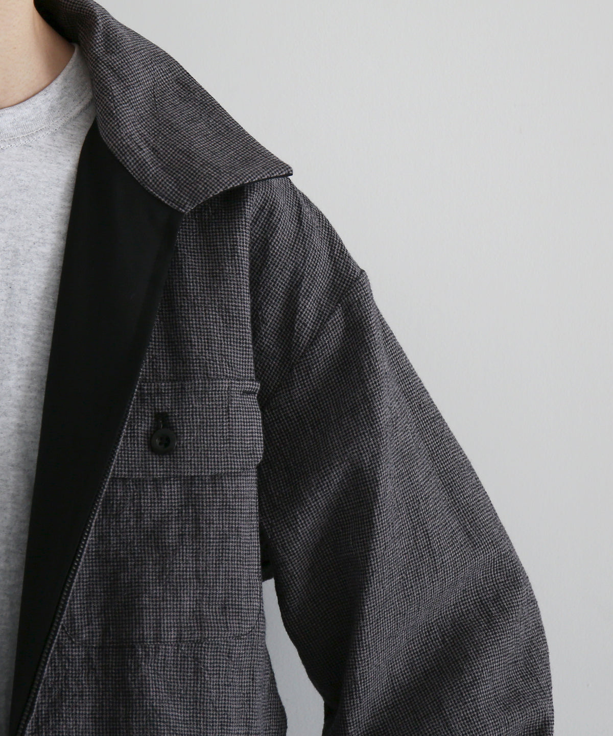 WHOWHAT Reversible blouson "BLACK×GRAY BLACK"