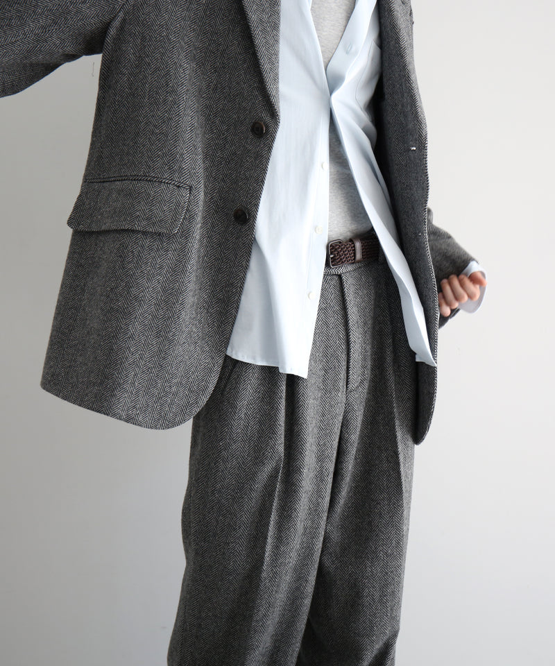 URU Silk napped tweed - over jacket "D.GRAY"