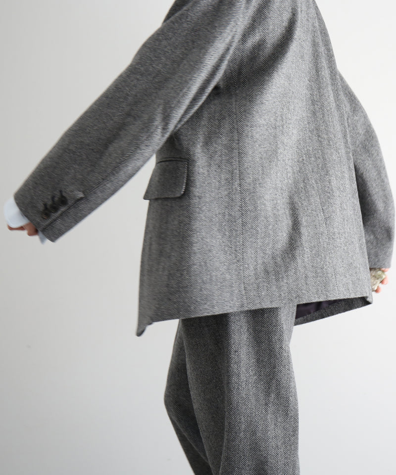 URU Silk napped tweed - over jacket "D.GRAY"