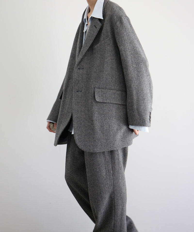URU Silk napped tweed - over jacket "D.GRAY"