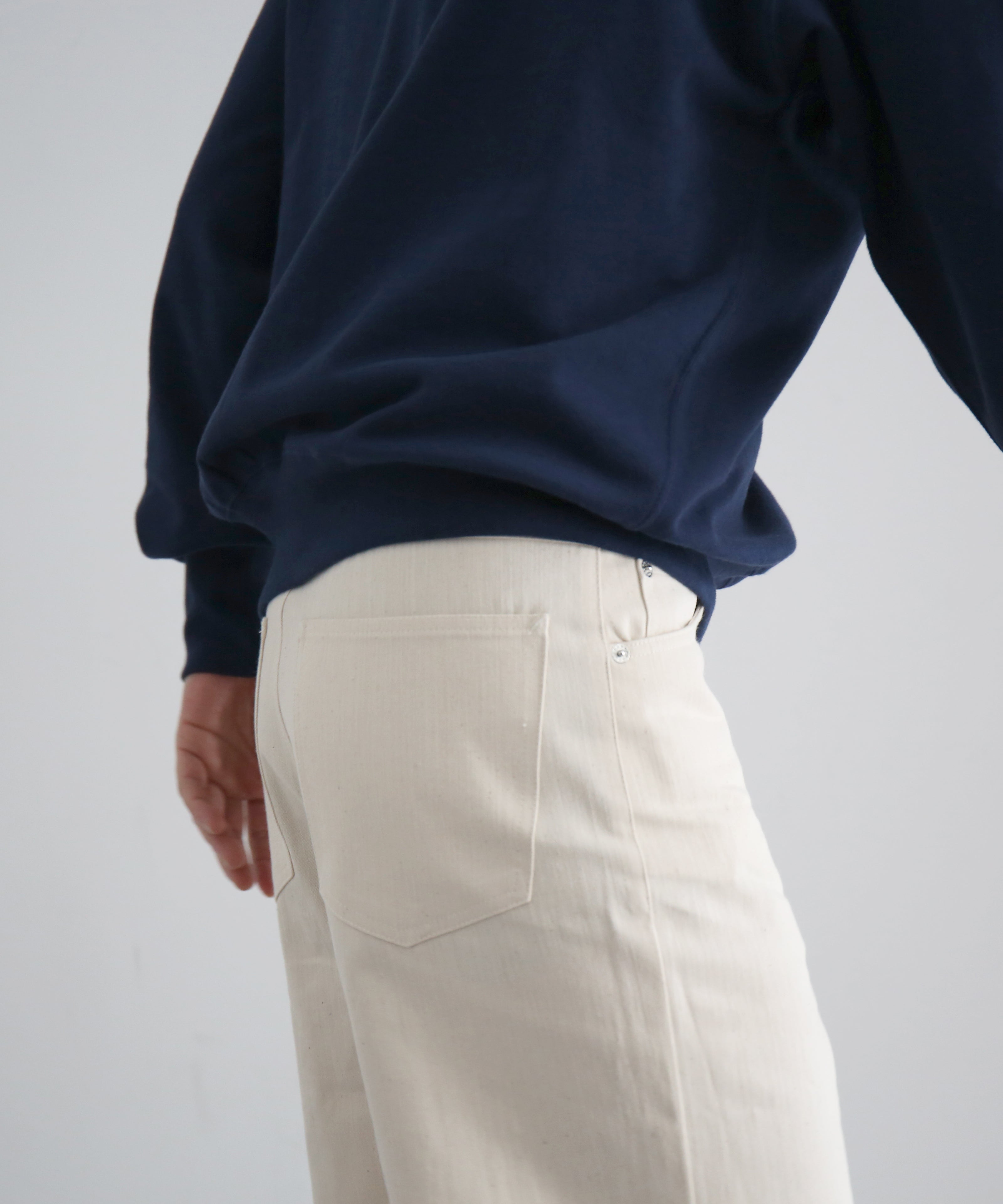 sefr Davis denim shorts "LIGHT ECRU TWILL"