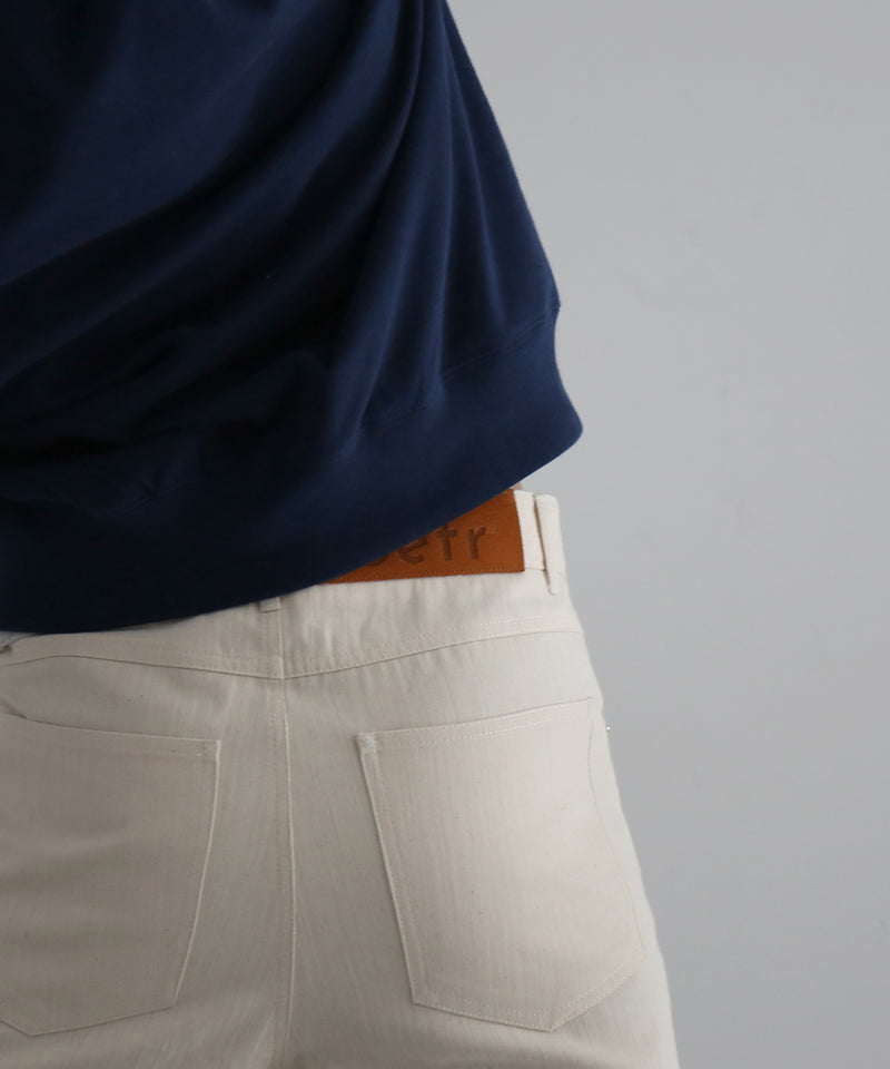 sefr Davis denim shorts "LIGHT ECRU TWILL"