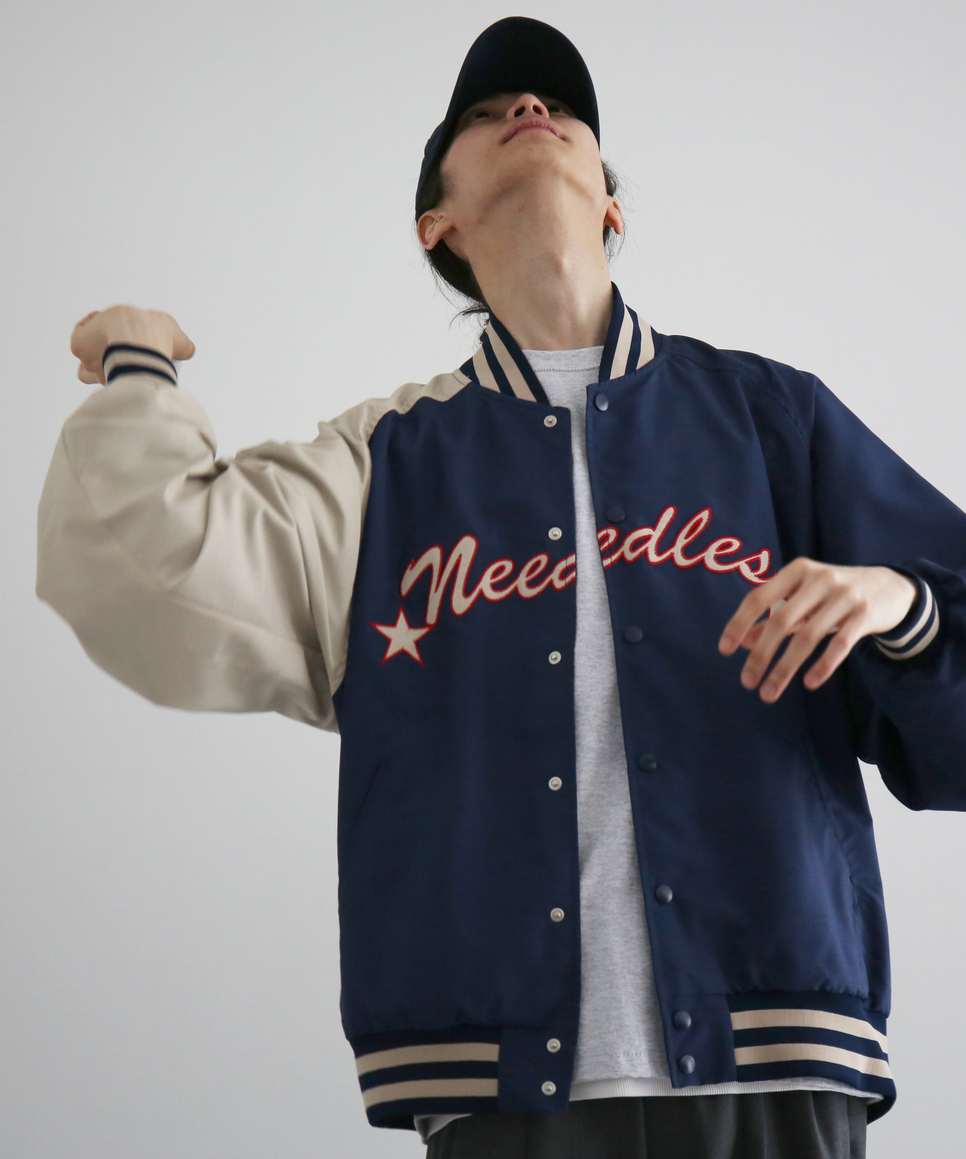NEEDLES【ニードルズ】 Stadium jacket - poly shantung 