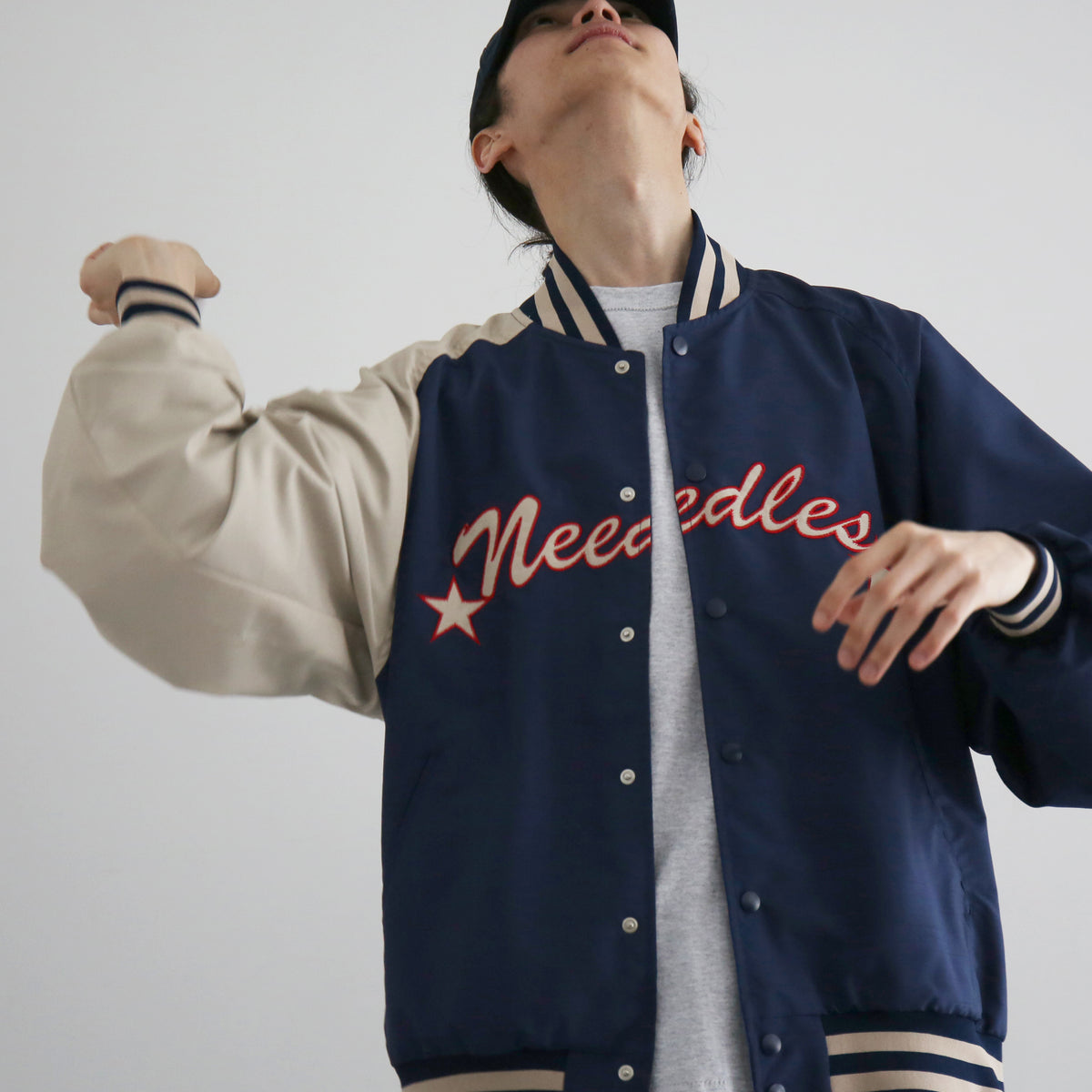 NEEDLES【ニードルズ】 Stadium jacket - poly shantung 