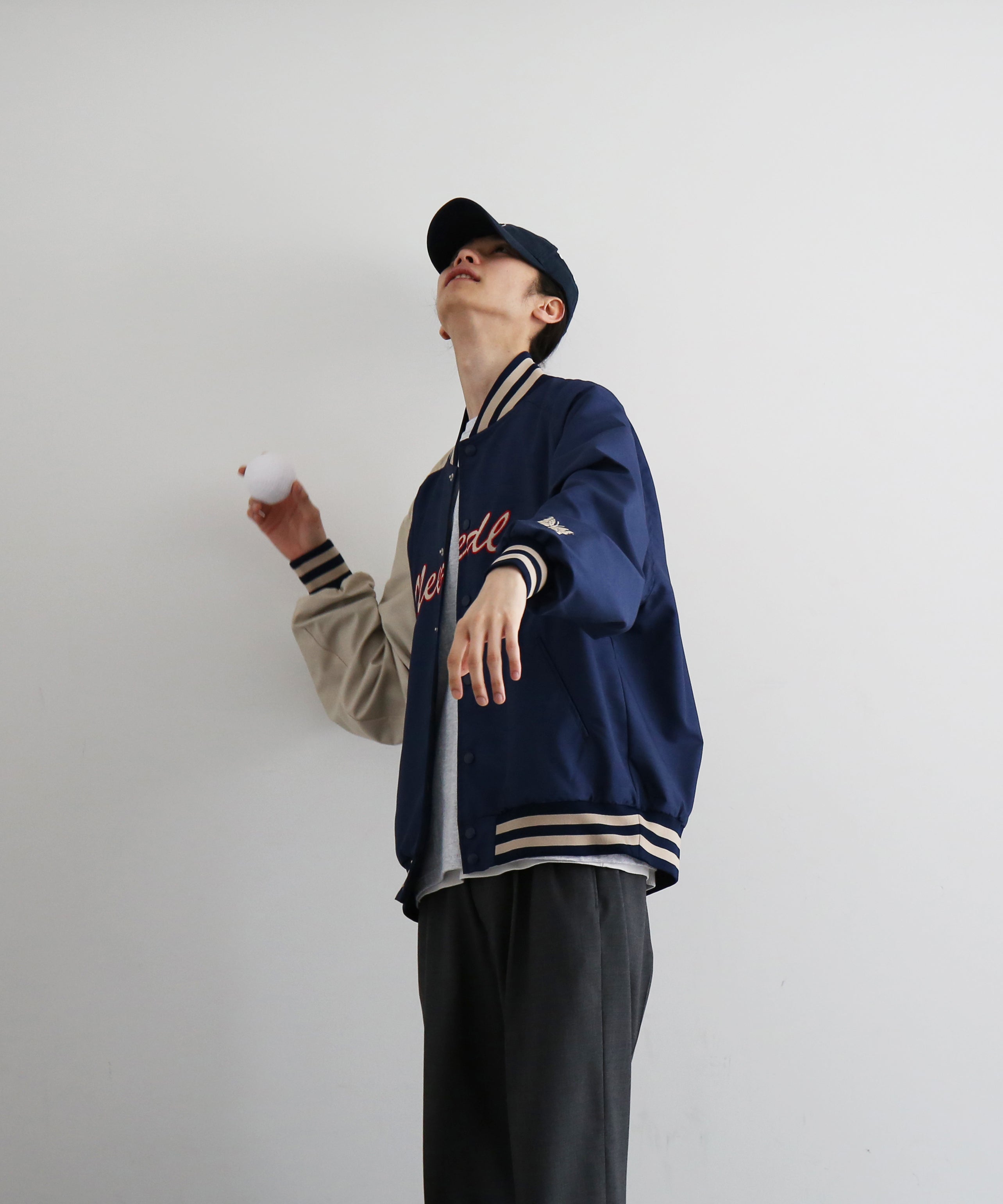 NEEDLES【ニードルズ】 Stadium jacket - poly shantung 