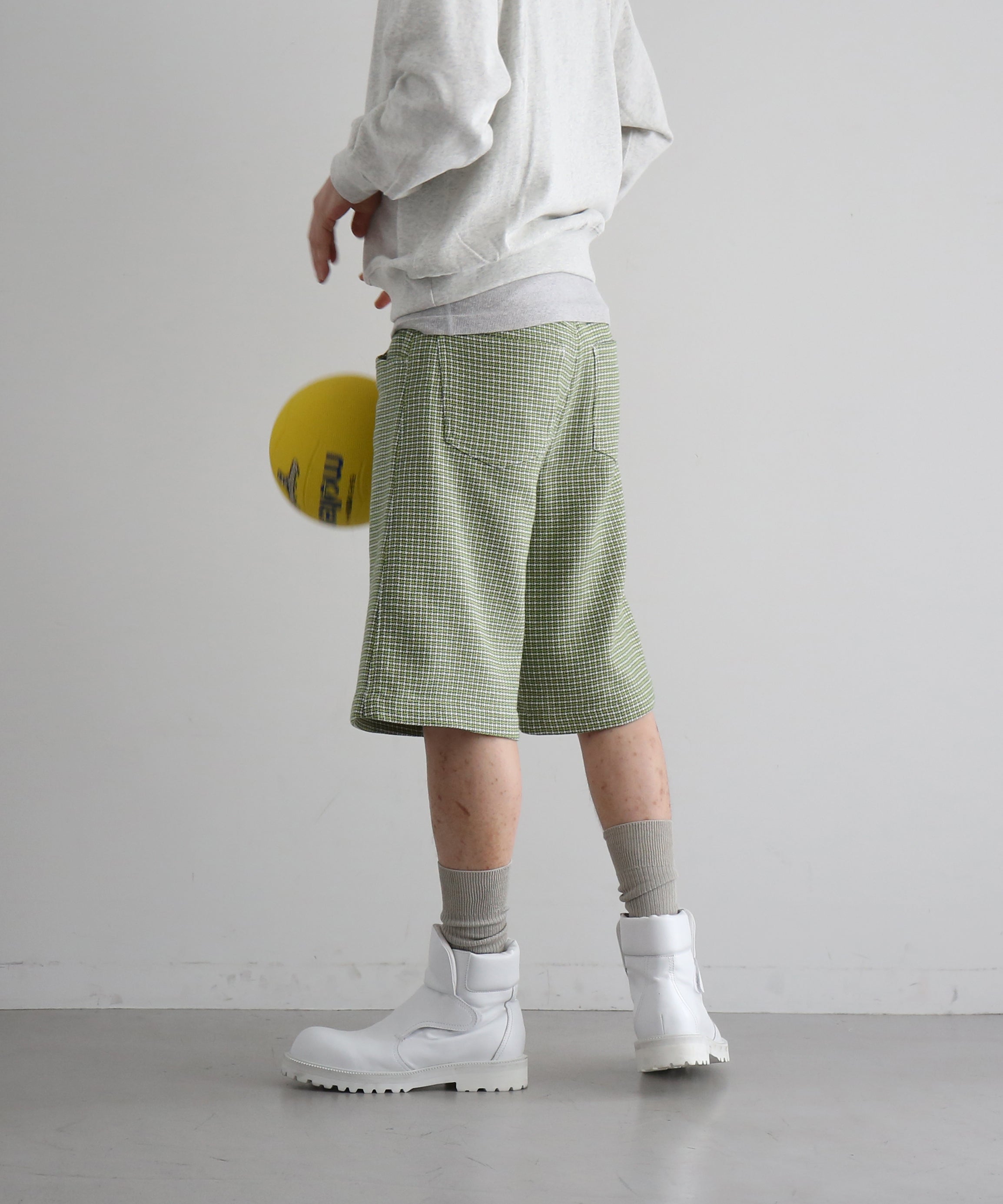 Sefr Nasedo shorts "SOFT GREEN CHECK"