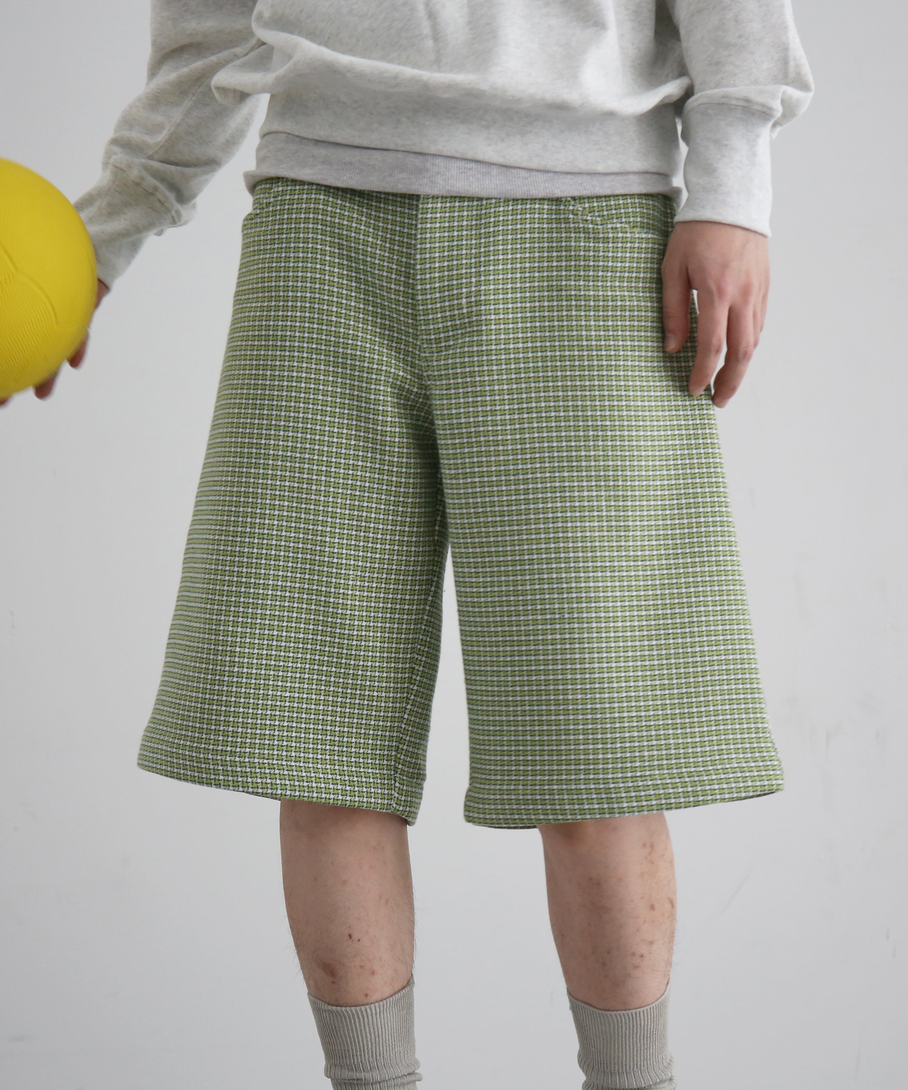 Sefr Nasedo shorts "SOFT GREEN CHECK"