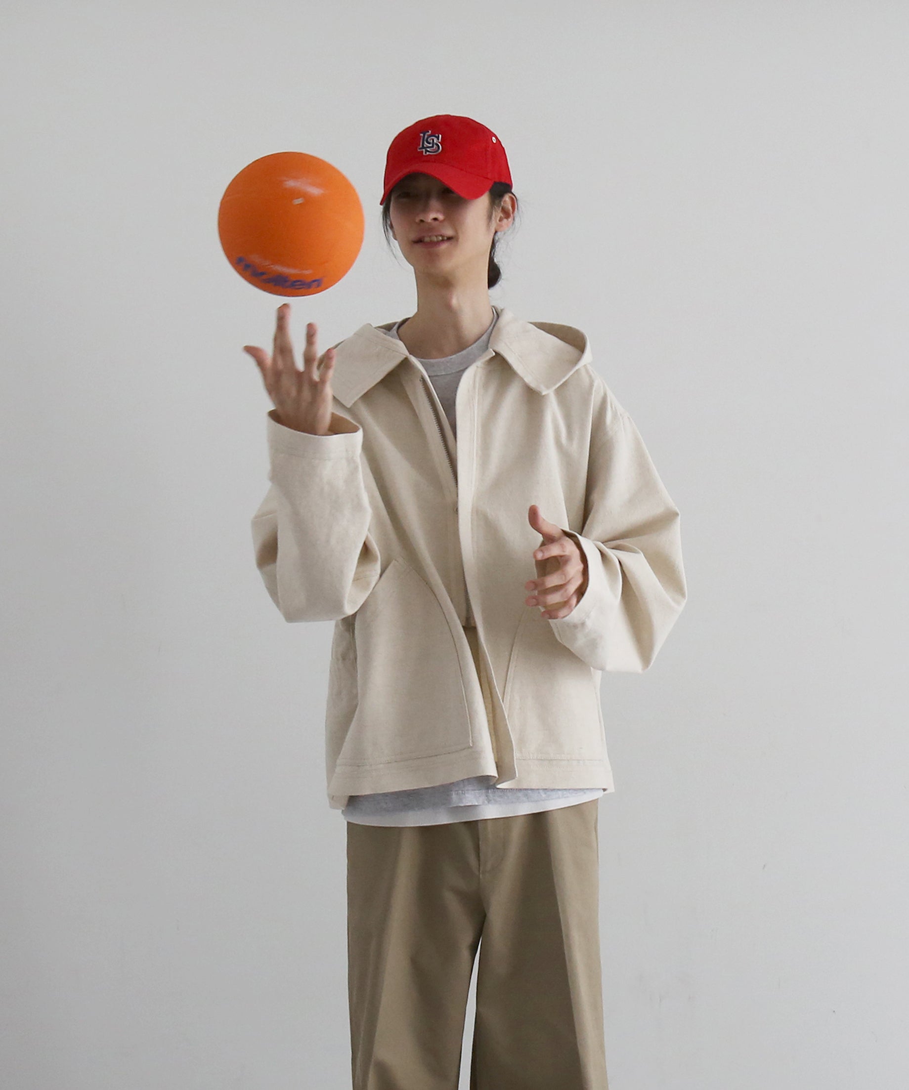 UNUSED Us2553 hood jacket "BEIGE"