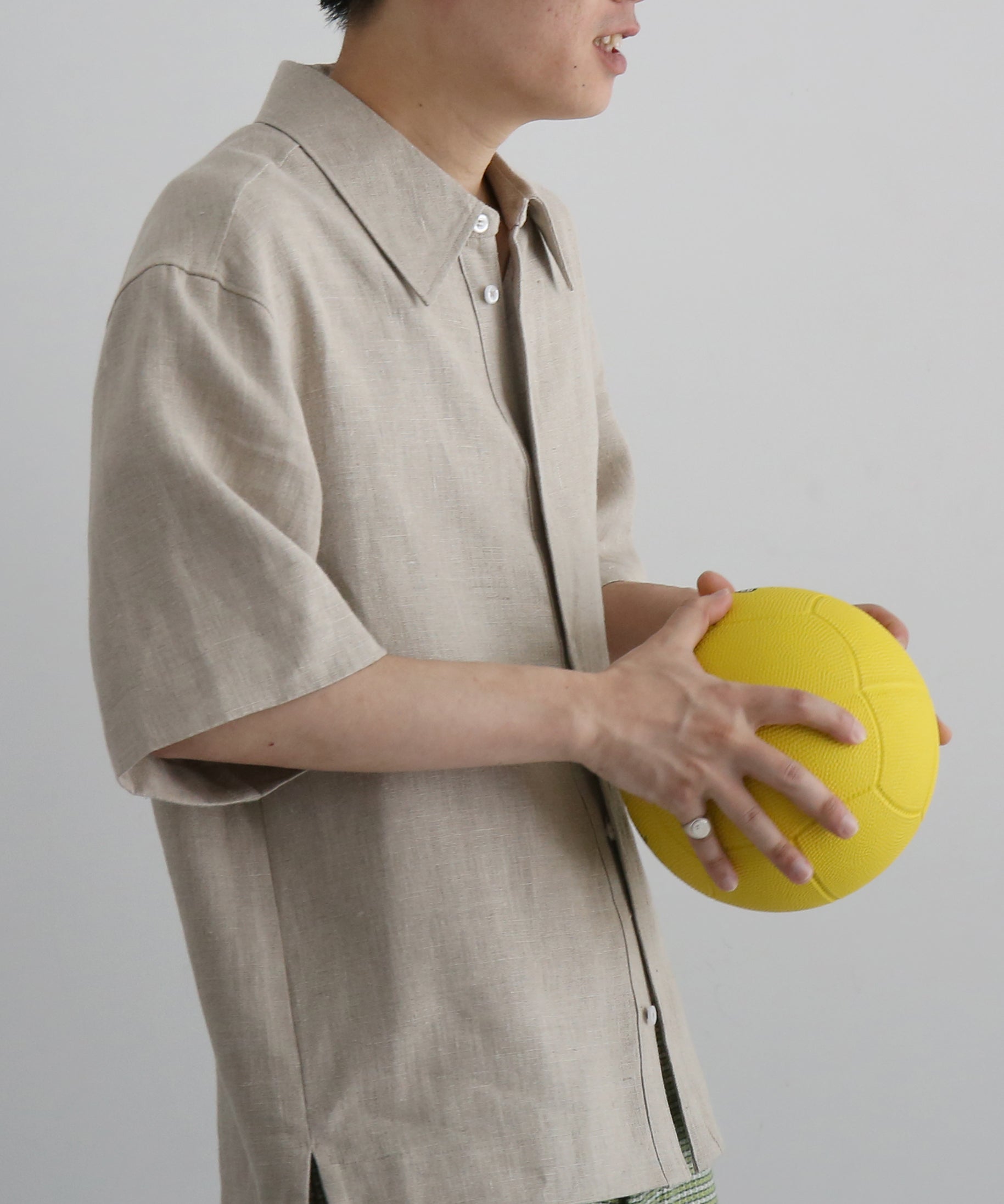 sefr Dao shirt "BEIGE CONCRETE LINEN"