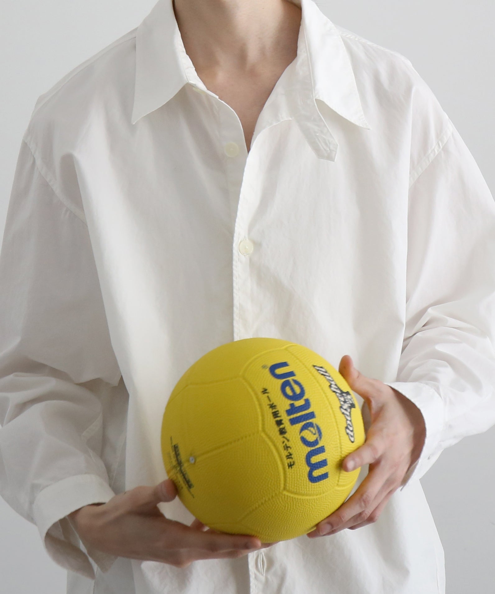 AURALEE Garment-dyed finx shuttle weather shirt "WHITE"