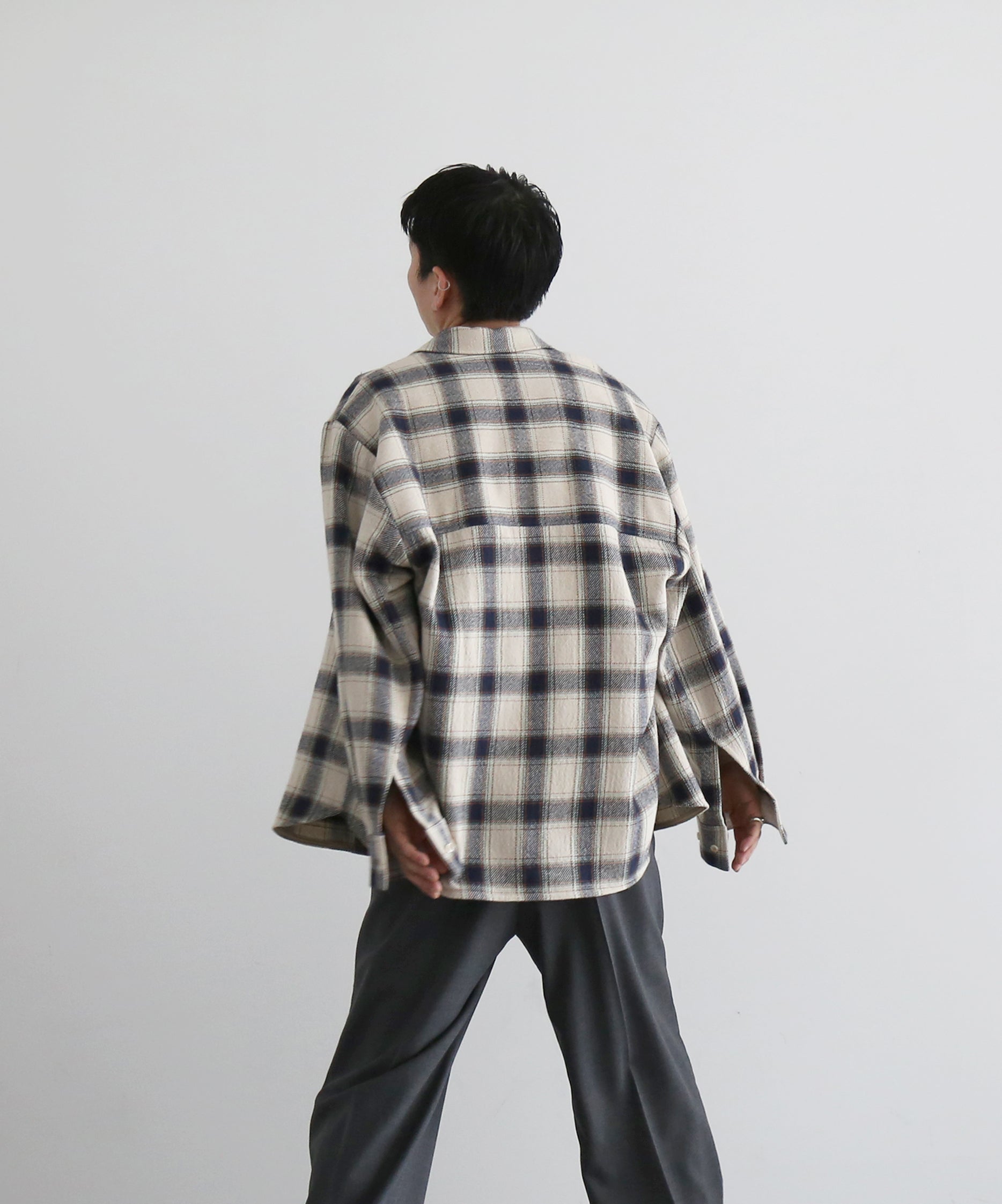 sefr Wes shirt "NAVY TABLECLOTH CHECK"