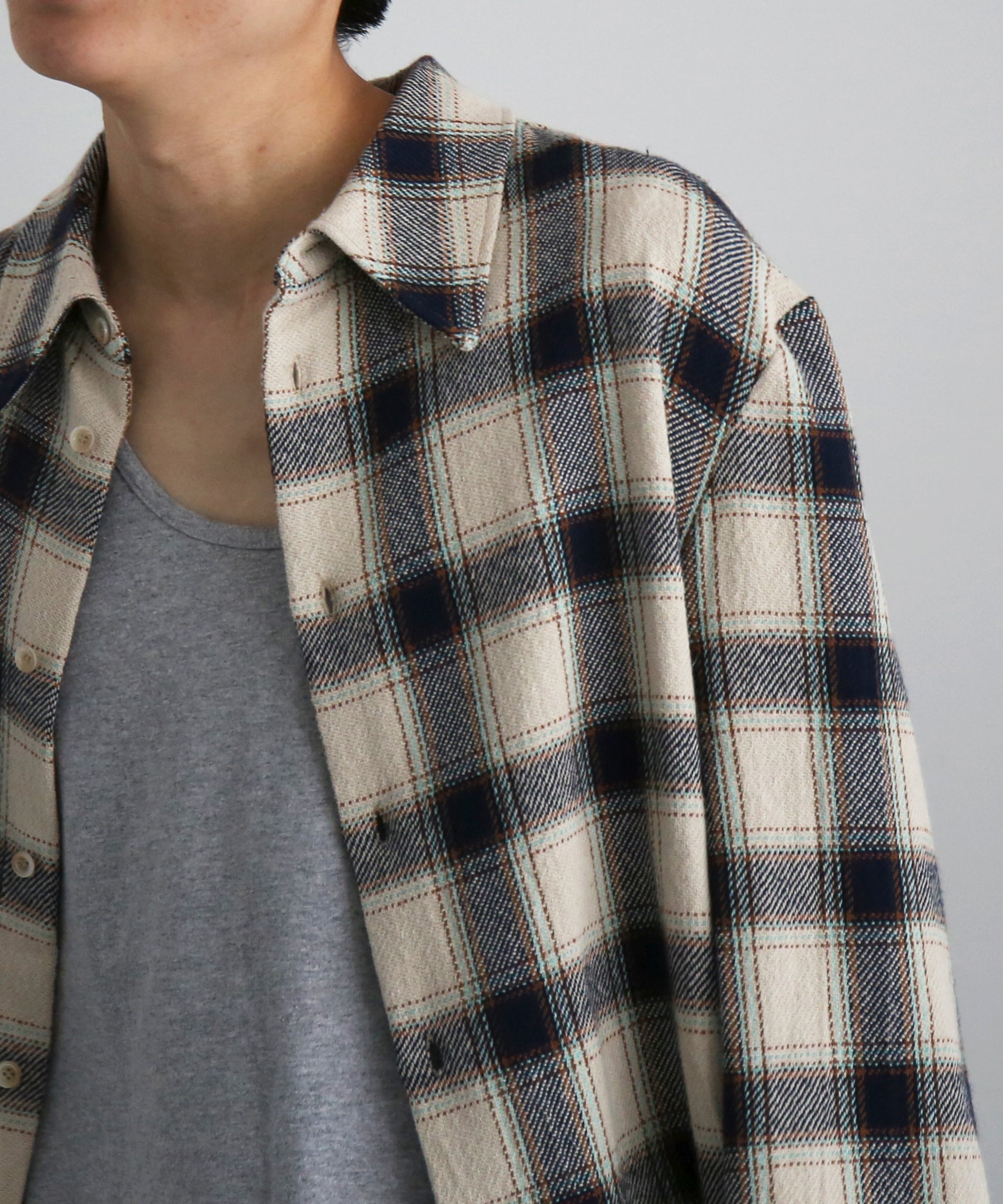 sefr Wes shirt "NAVY TABLECLOTH CHECK"