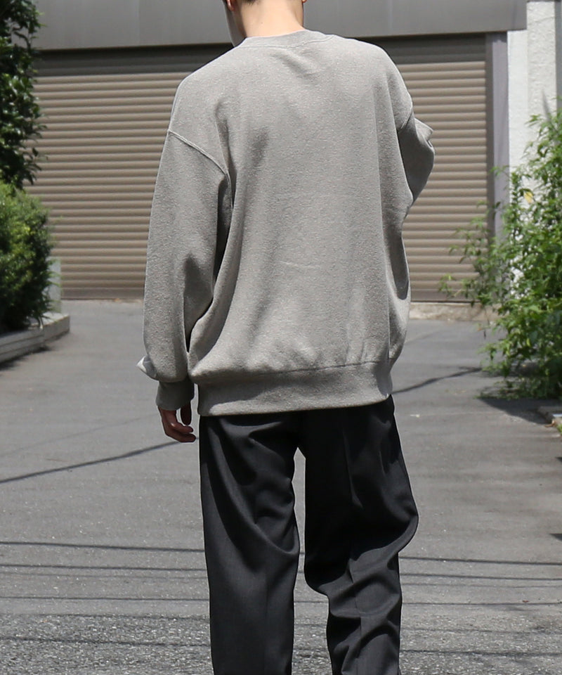 crepuscule Co/he rib sweat p/o "GRAYBEIGE"