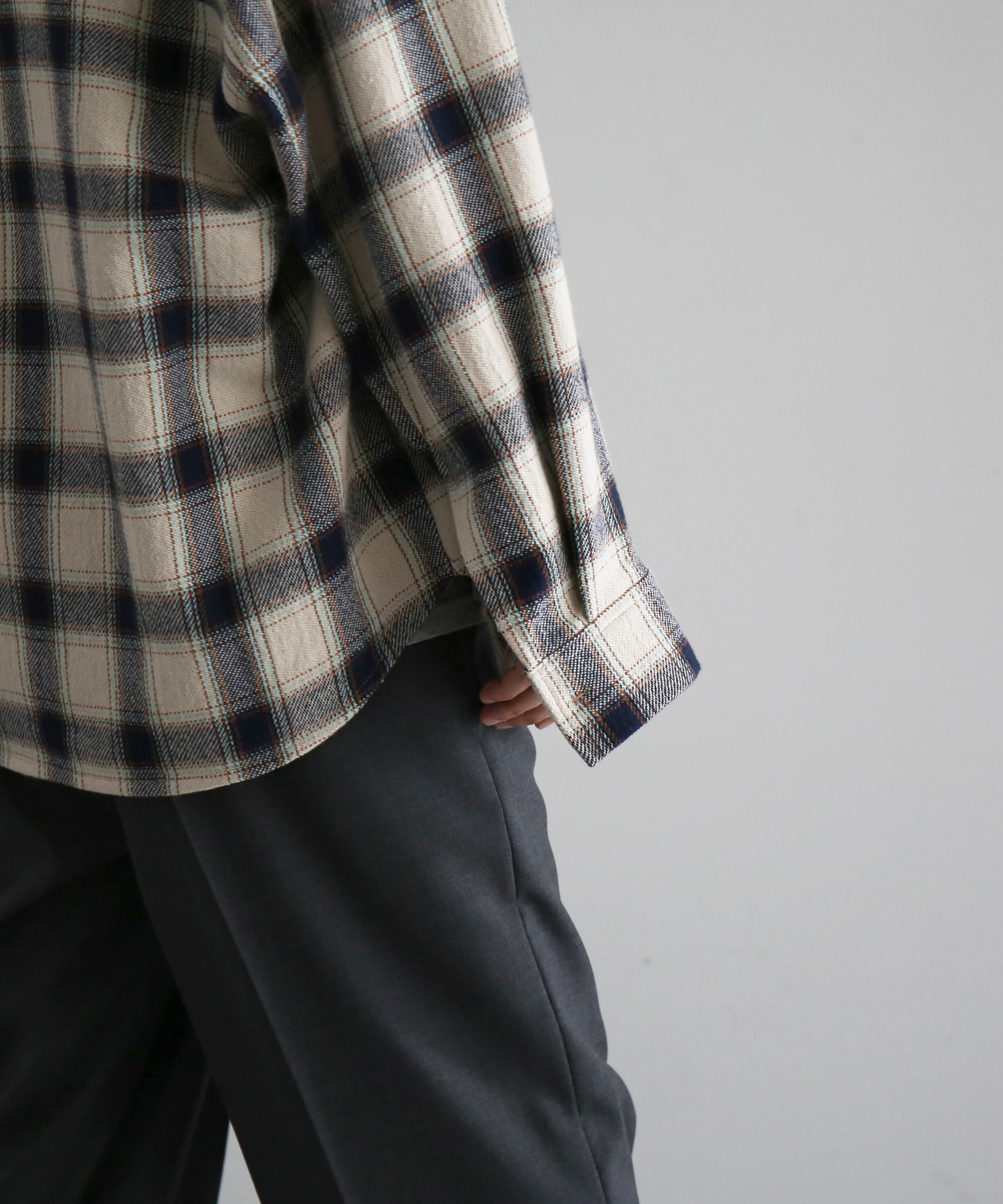 sefr Wes shirt "NAVY TABLECLOTH CHECK"