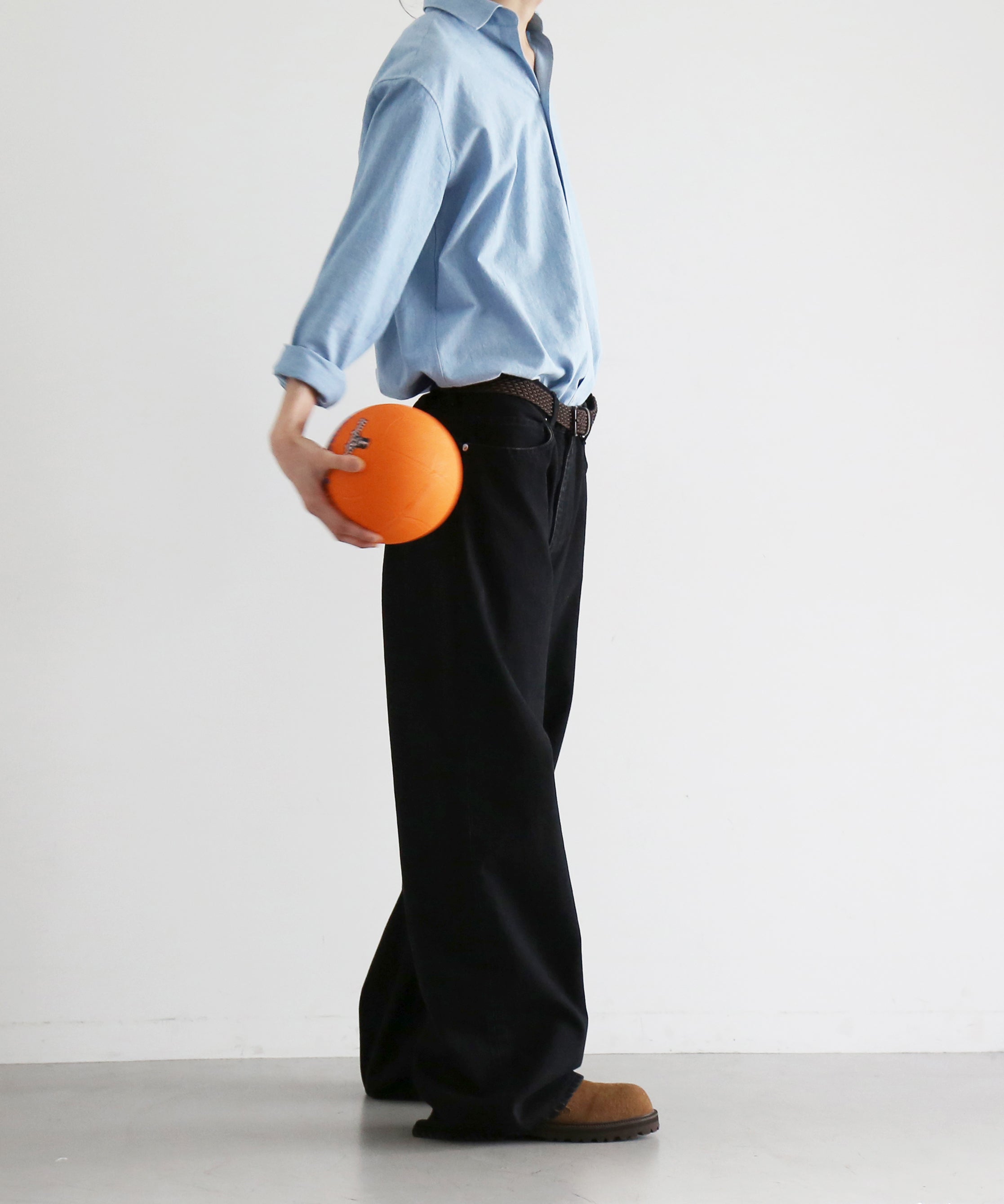 ensou. Wide big-e 4pk jeans-washed "A.BLACK"