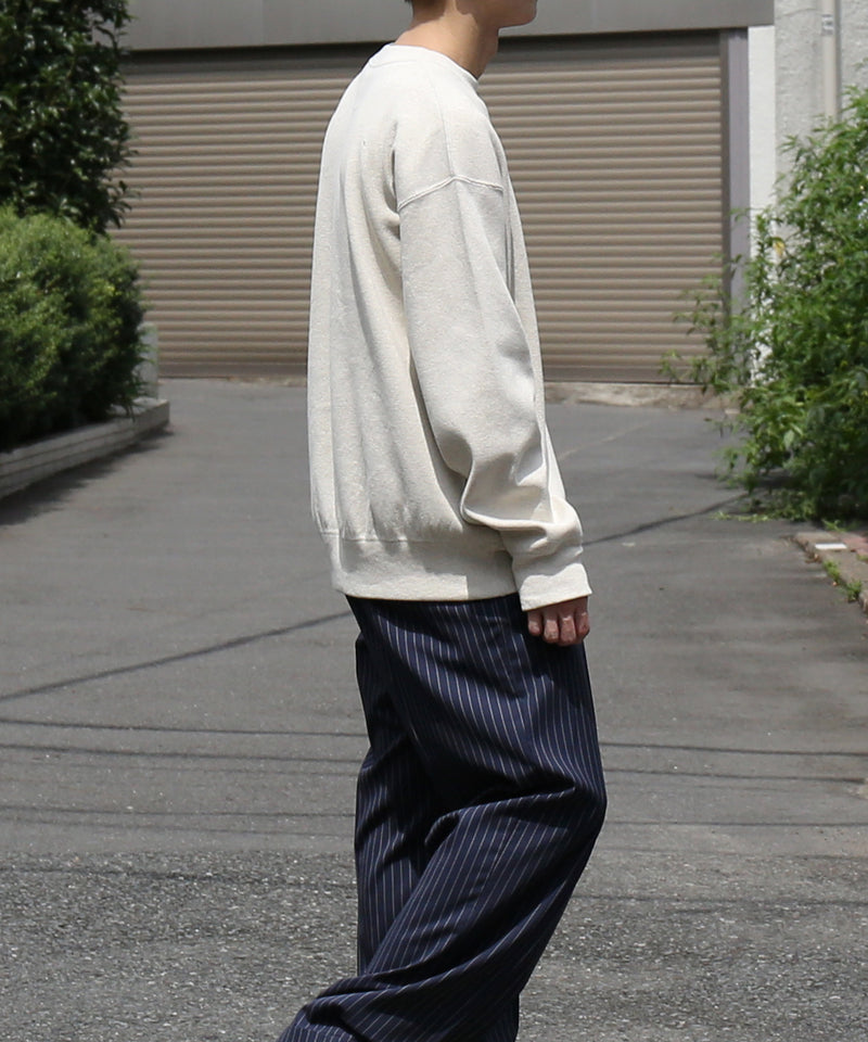 crepuscule Co rib sweat p/o "OATMEAL"