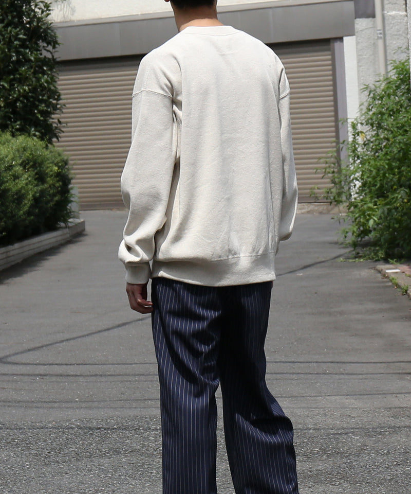 crepuscule Co rib sweat p/o "OATMEAL"