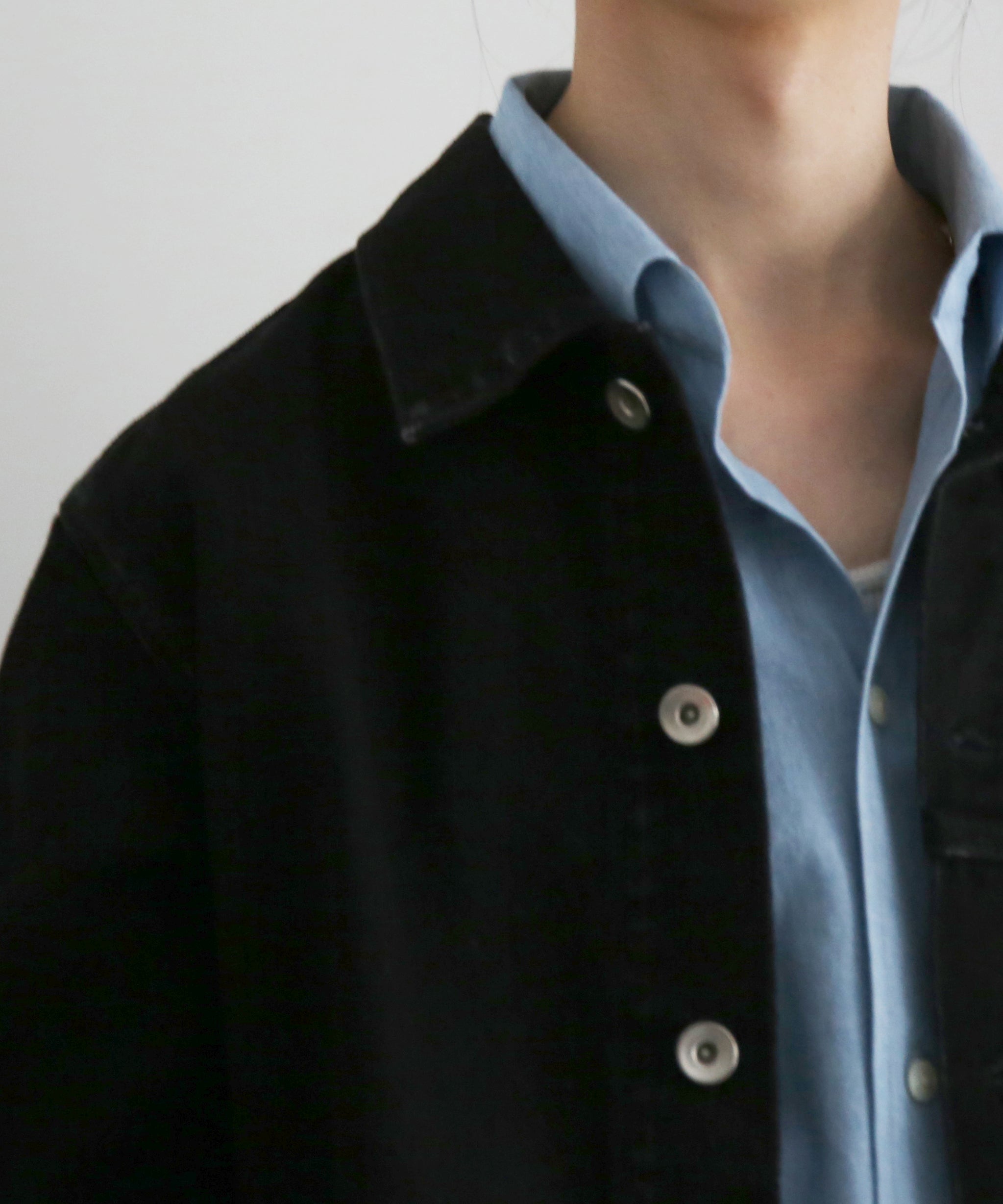 ensou. Erased jean jacket-washed "A.BLACK"