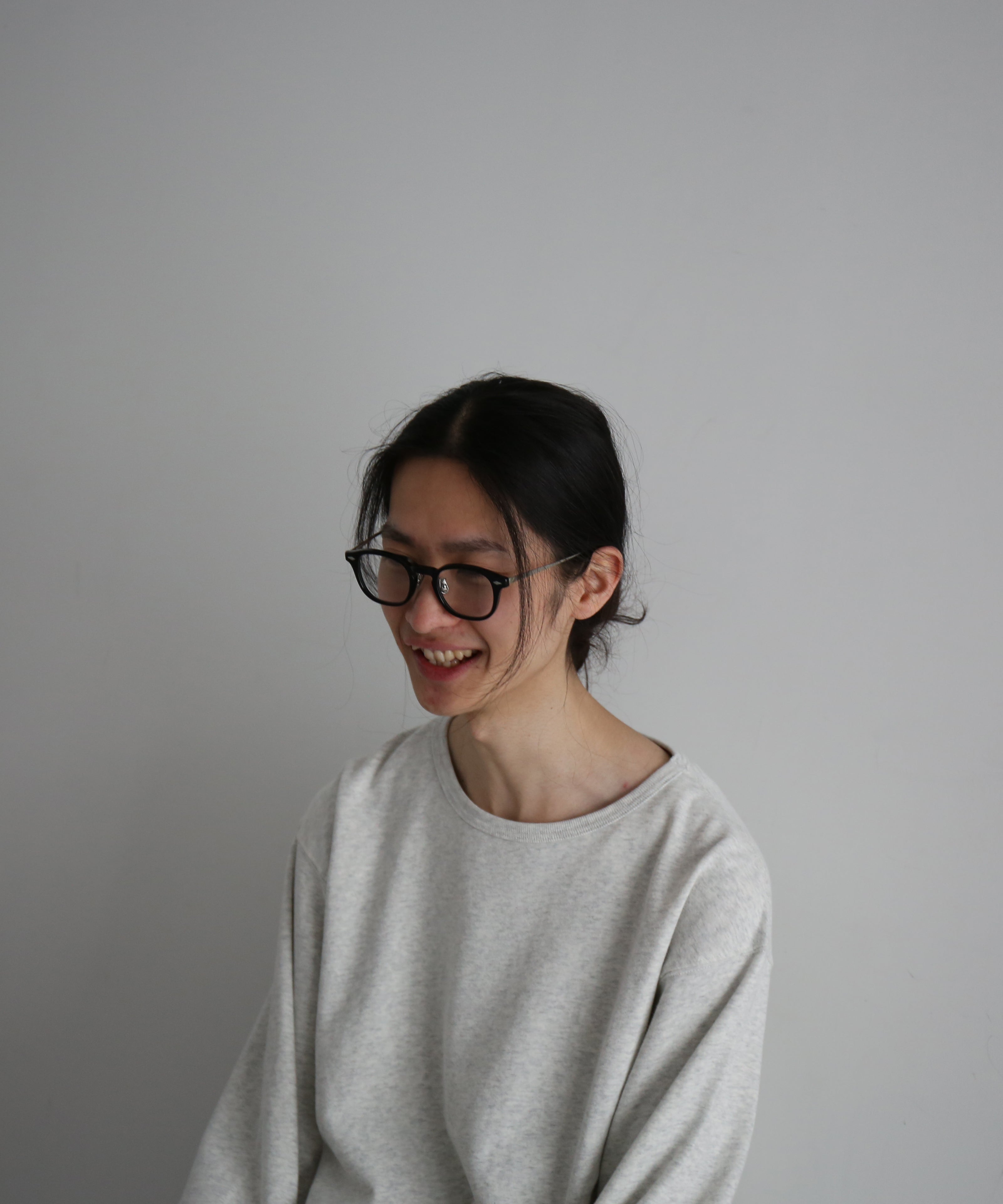 NOCHINO OPTICAL "Jifusan" "#1 GLOSS BLACK × CLEAR to GREY"