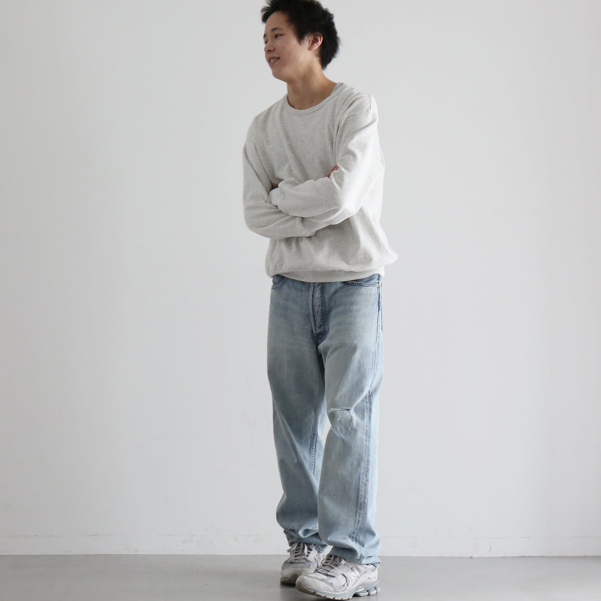 AURALEE【オーラリー】Faded selvedge light denim wide pants 