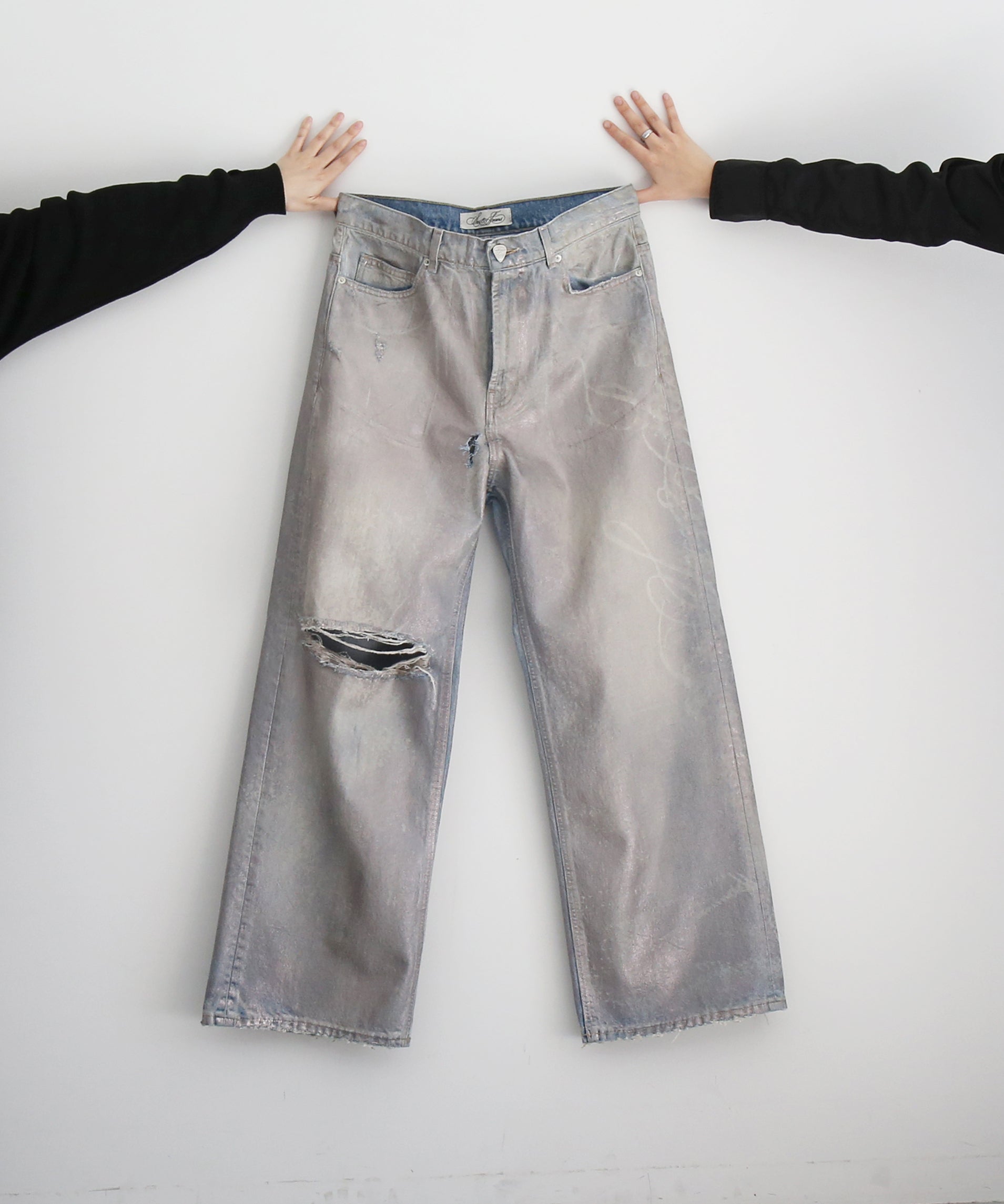 Sex&Jeans Silver plated jeans "SILVER"
