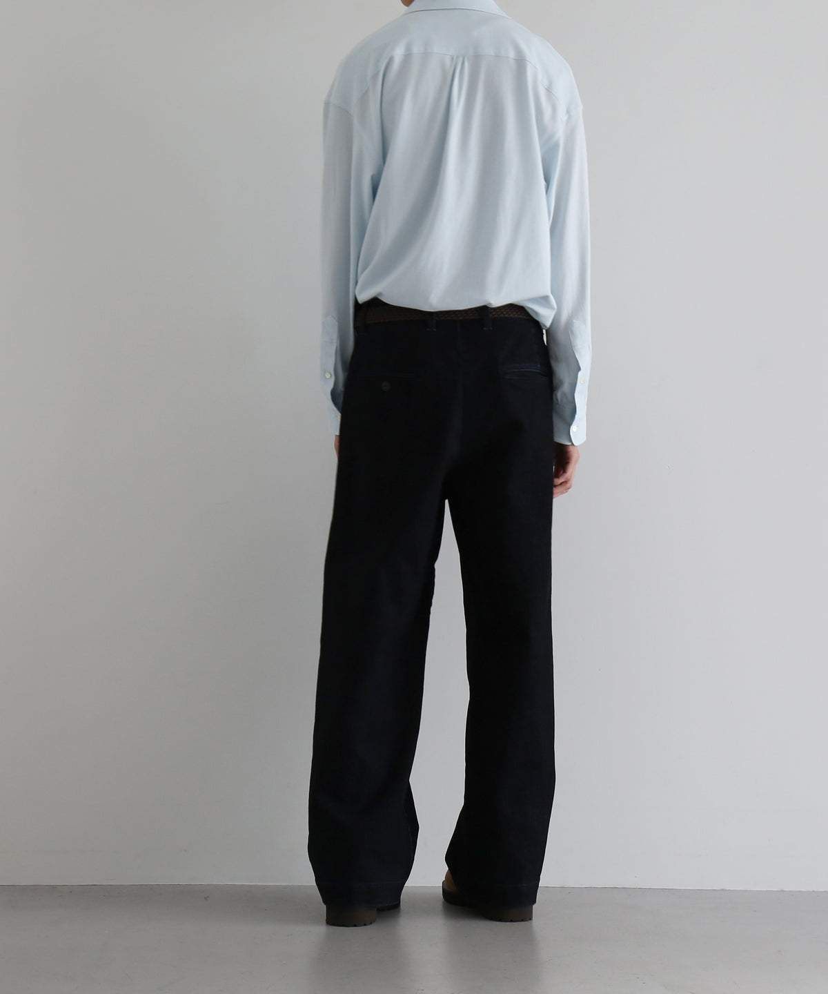 VOAAOV Flocky denim pants “BLACK”