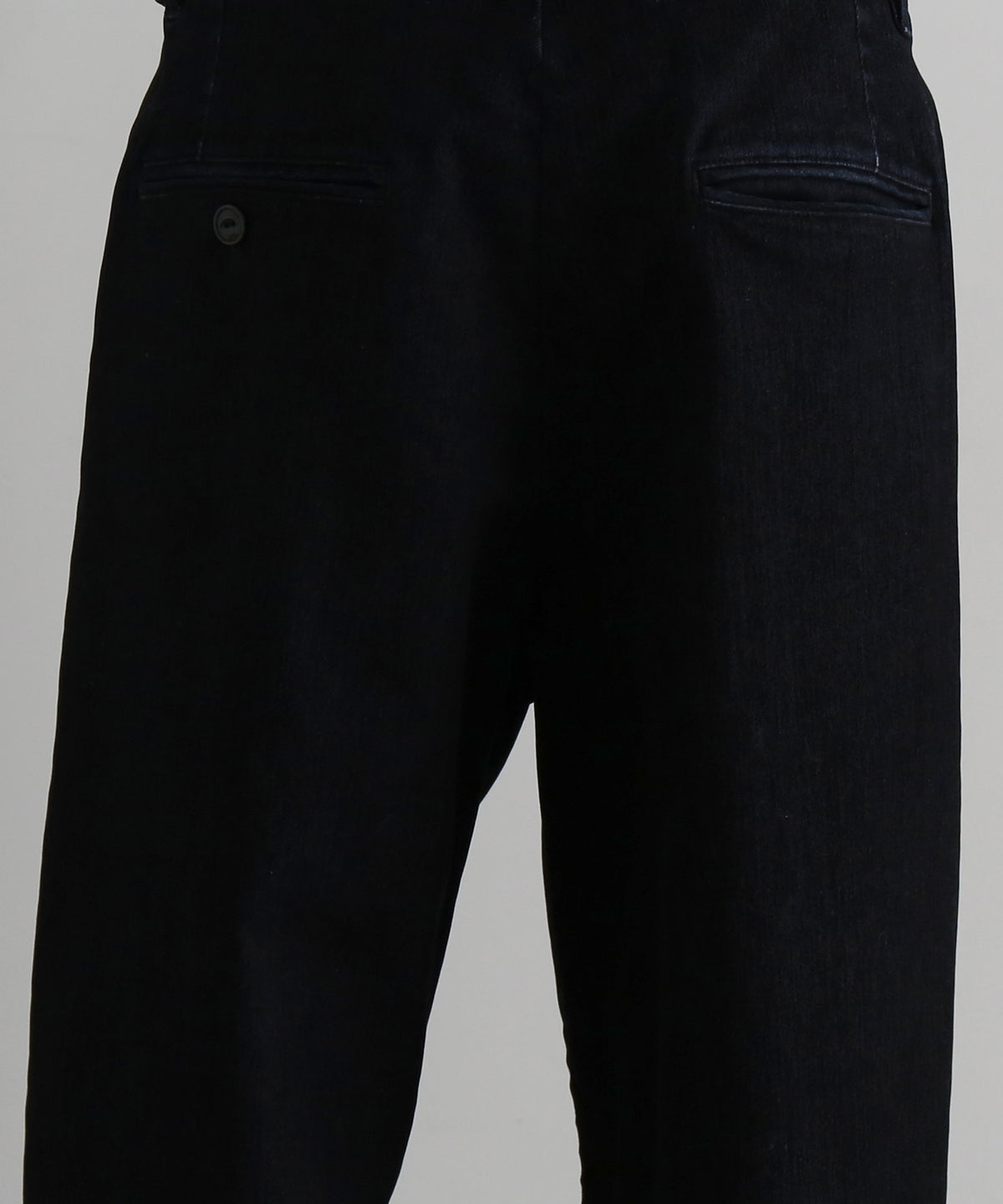 VOAAOV Flocky denim pants “BLACK”