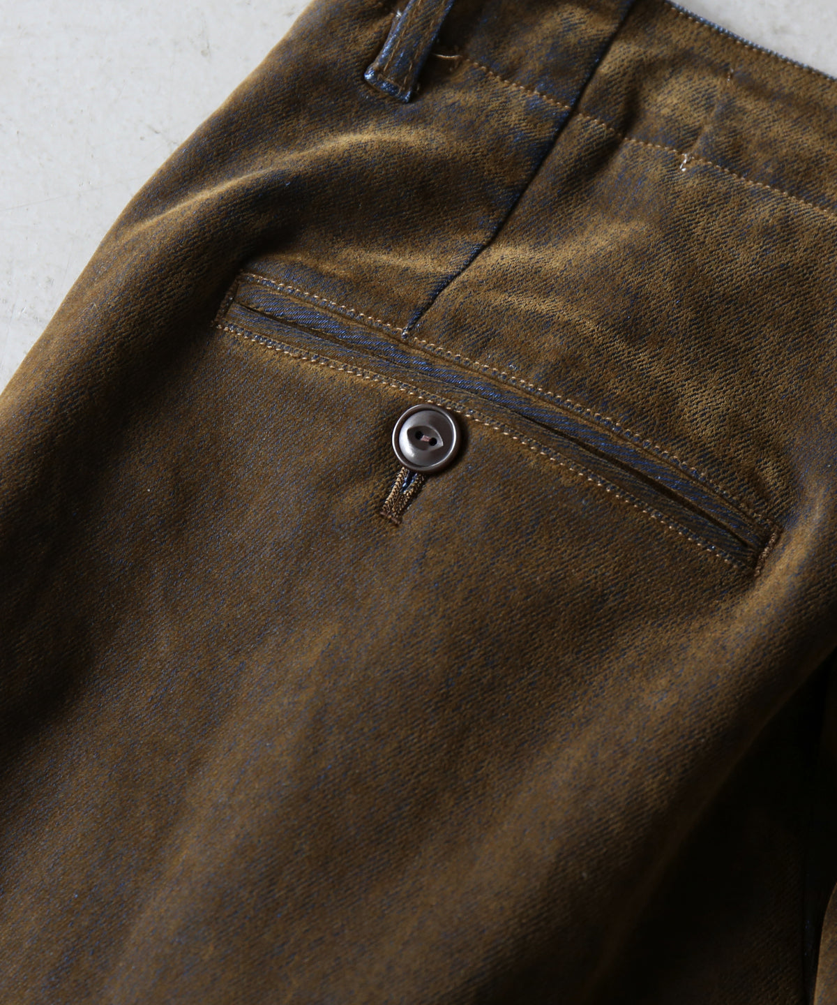 VOAAOV Pigment Cupro 5-pocket pants "CAMEL"
