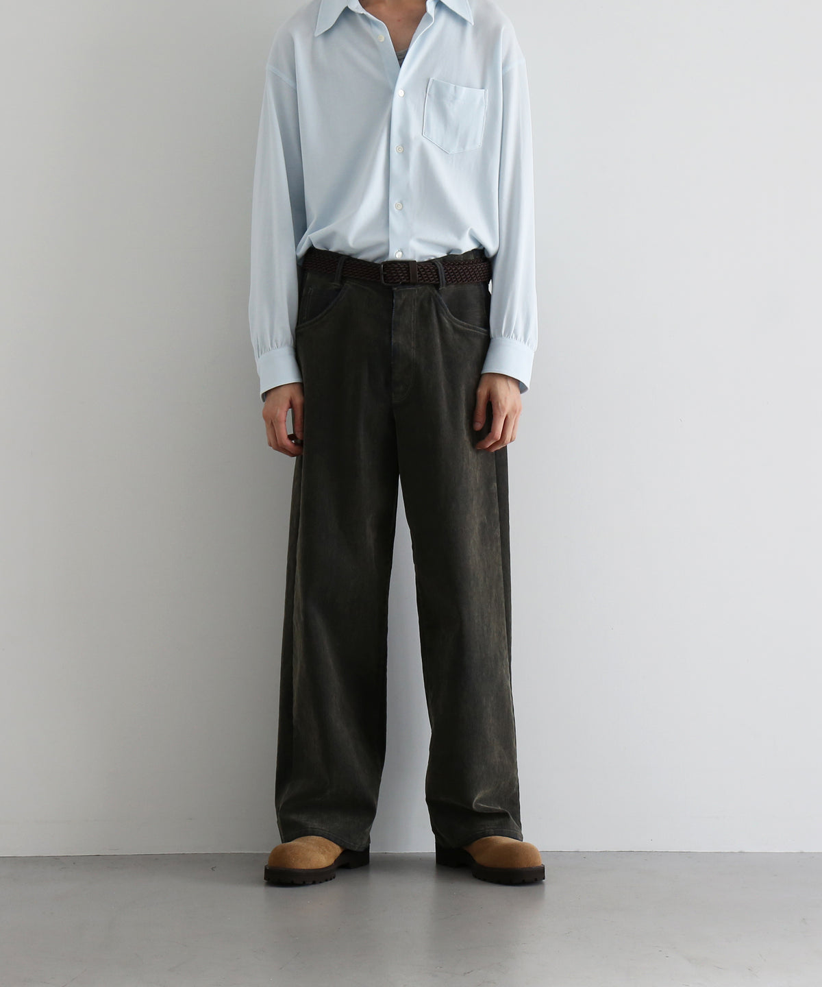 VOAAOV Flocky denim pants “RED"