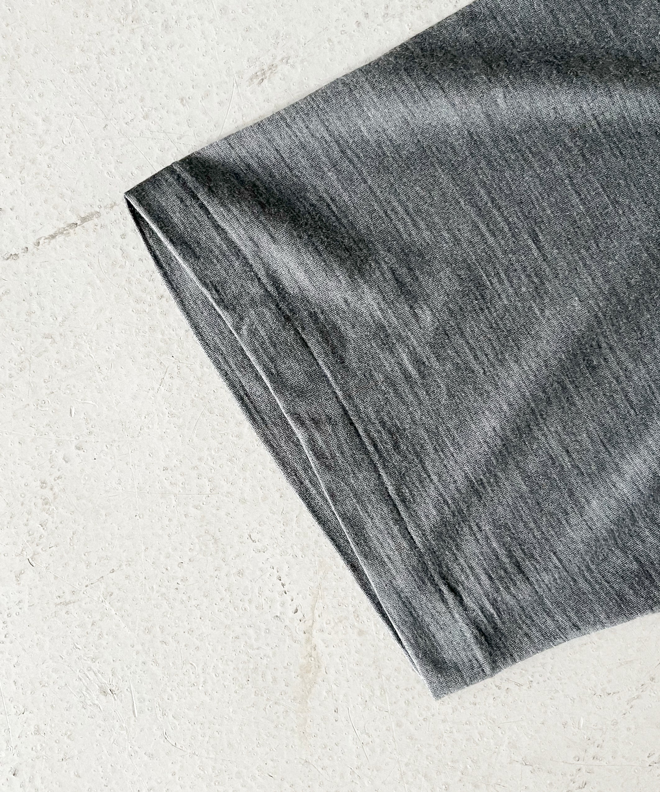 AURALEE Wool soft jersey tee "TOP CHARCOAL"