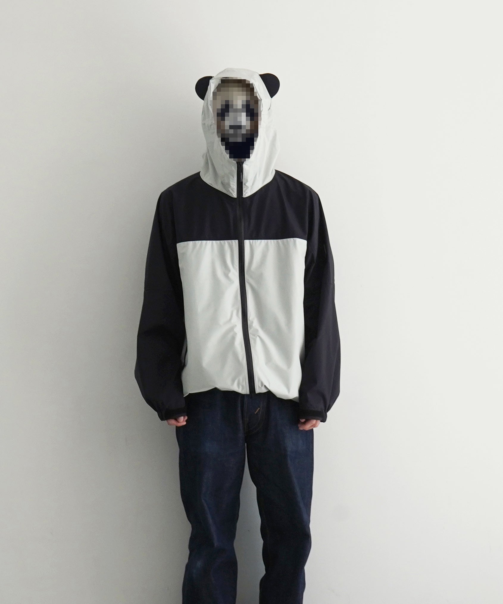 PHINGERIN Cumalice shell jacket resmildiv "A:LIGHT GRAY × BLACK"