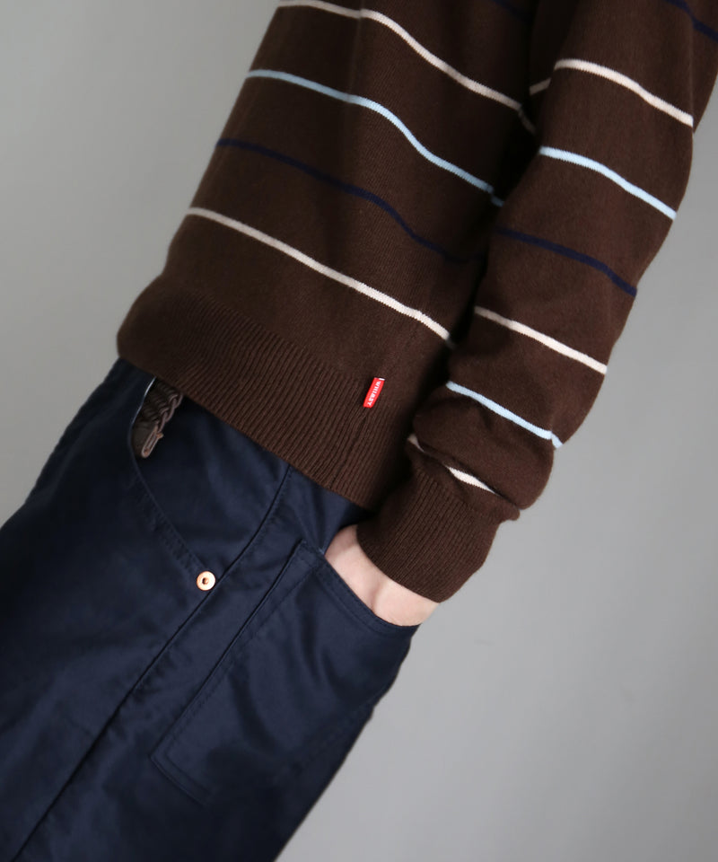 Whimsy Grandpa knit polo "BROWN"