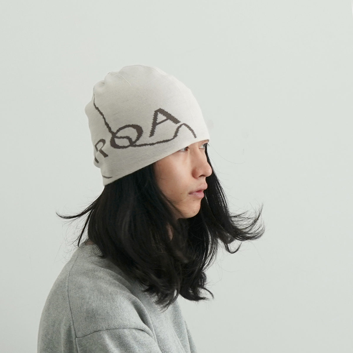【正規品】roa ニットキャップ 完売・新品】ROA Logo Beanieニットキャップ ビーニー グレー