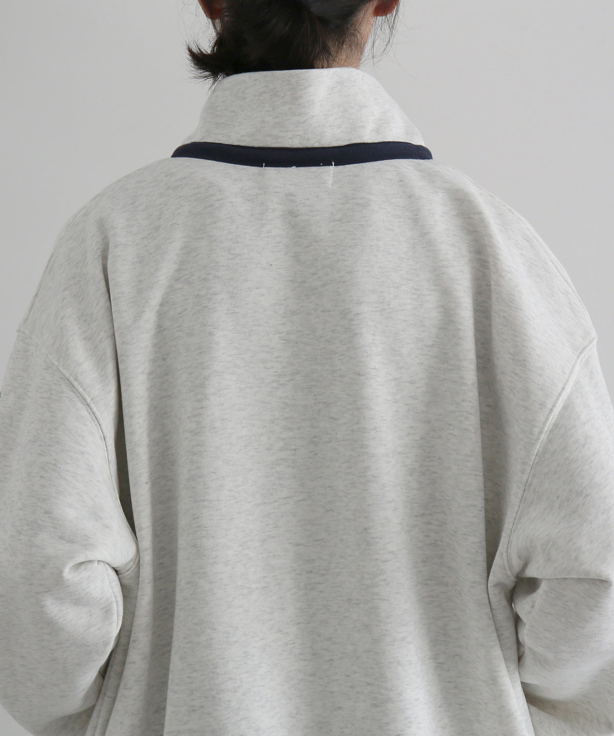 PHINGERIN Quarter zip sweatshirt "A:OATMEAL"